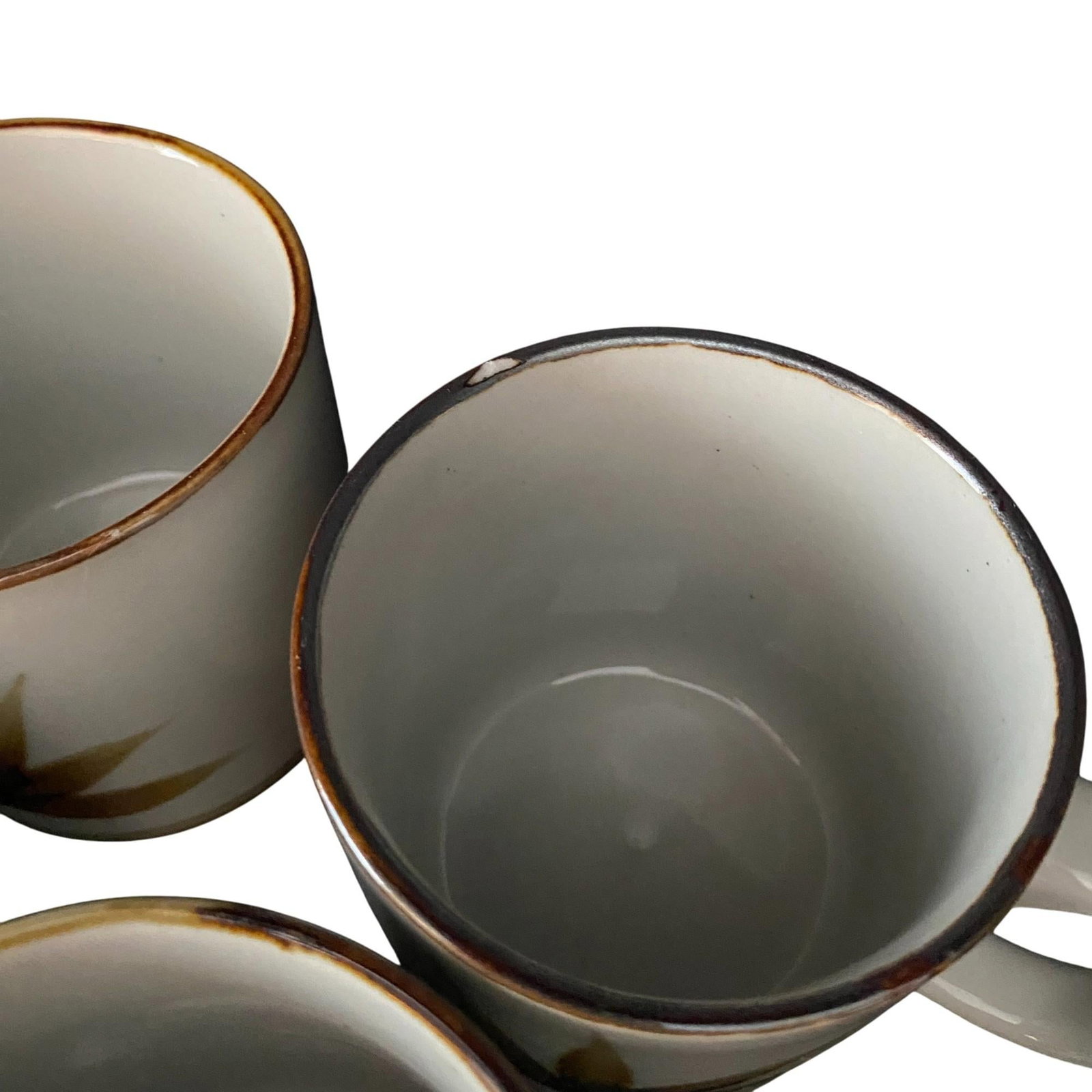 1960s Set of 4 Vintage Otagiri MCM Leaf Agave Plant Coffee Tea Mugs - 7