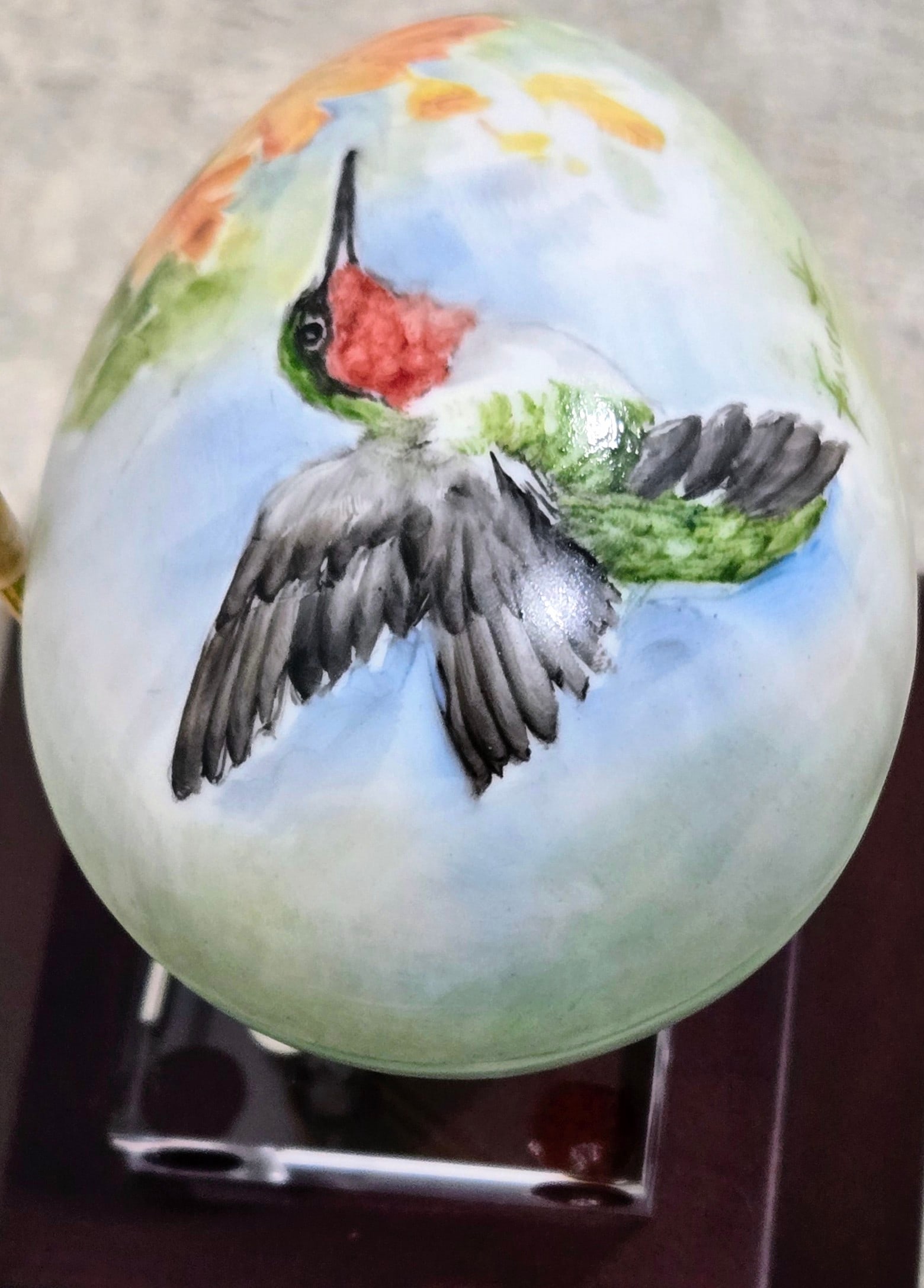 Gerold Porzellan Bavaria Egg Trinket Box - Hand-Painted, Signed Faucett, Mid-Century - 7
