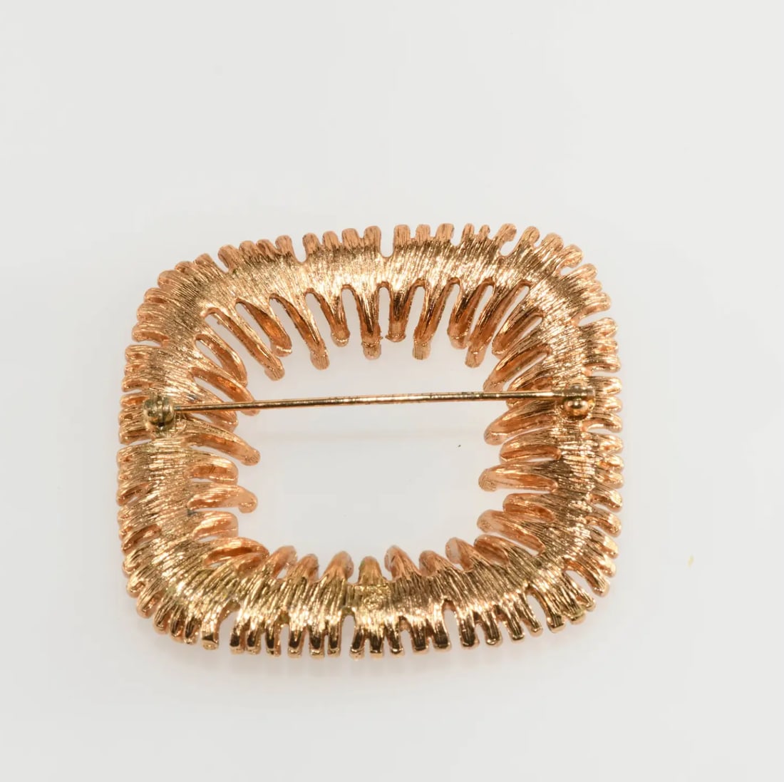 Vintage Napier Brooch Brutalist Gold-Plated Modernist Style - 2