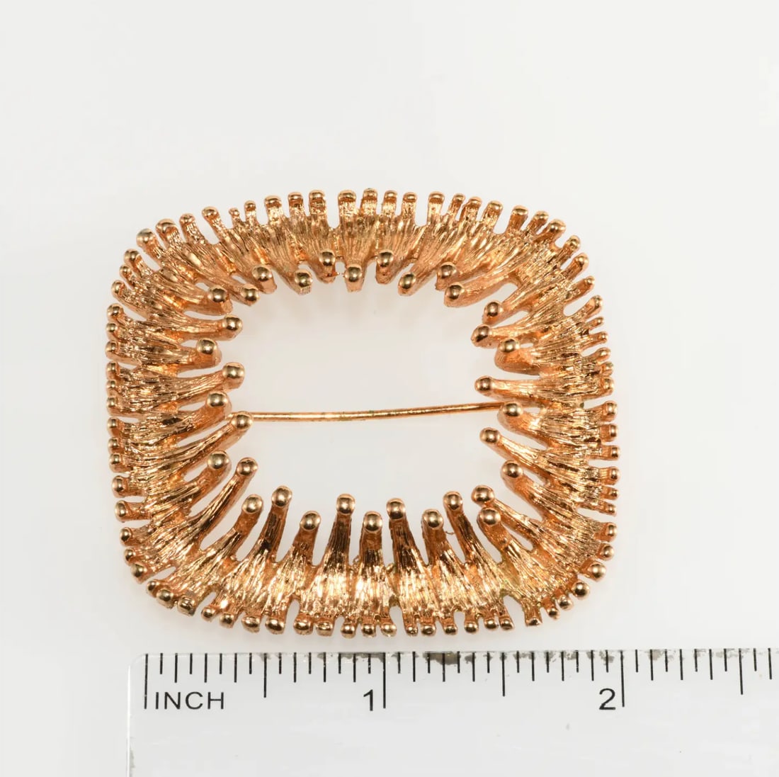Vintage Napier Brooch Brutalist Gold-Plated Modernist Style - 3