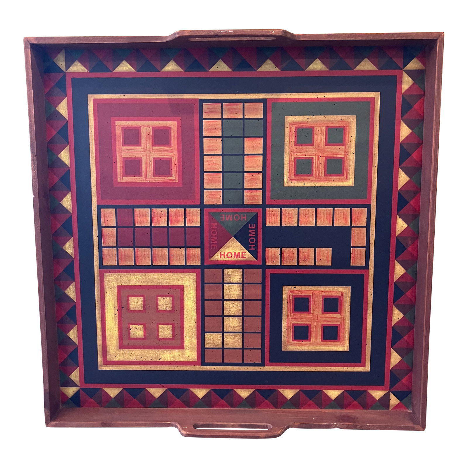 Maitland-Smith Style Decorative Game Board Tray: Beautiful Piece that can be hung on wall or displayed as a decorative game board tray Condition: Alterations: Original Condition Unaltered Imperfections: Some Imperfections Condition Notes: Some