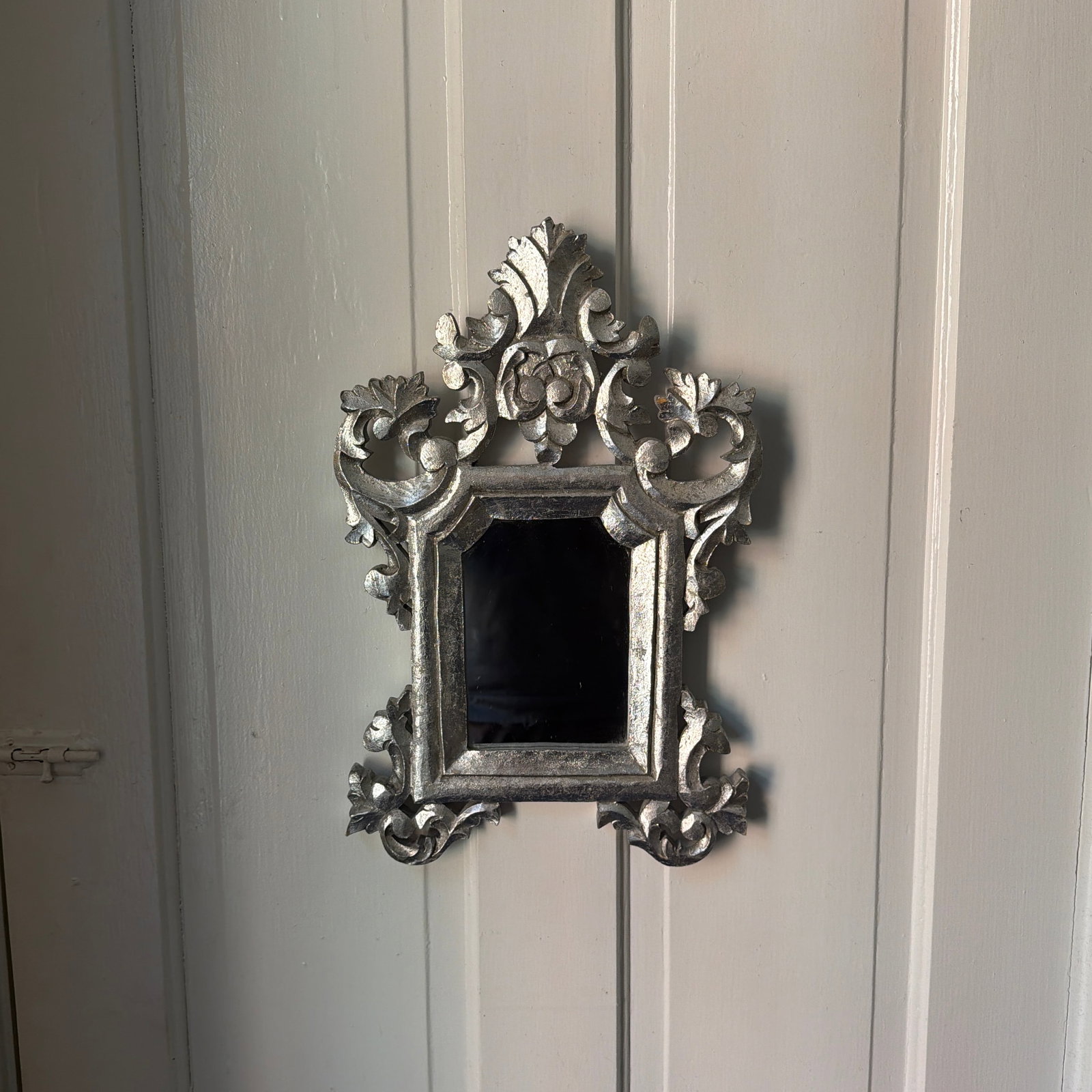 Rococo Silver Leaf Gilded Mirror - 2