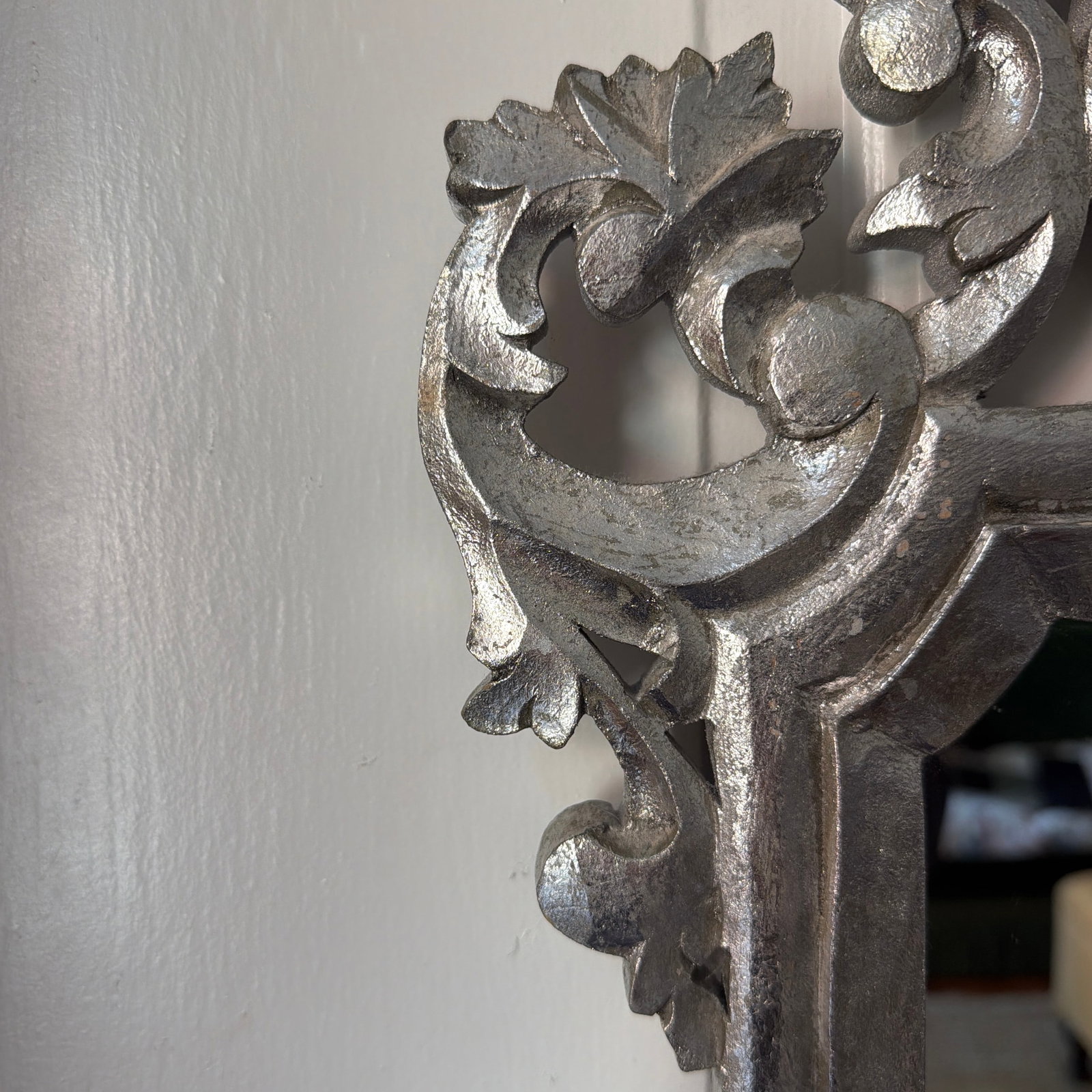 Rococo Silver Leaf Gilded Mirror - 4