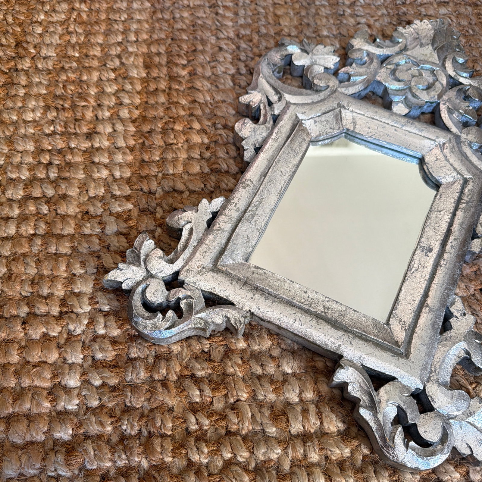 Rococo Silver Leaf Gilded Mirror - 5