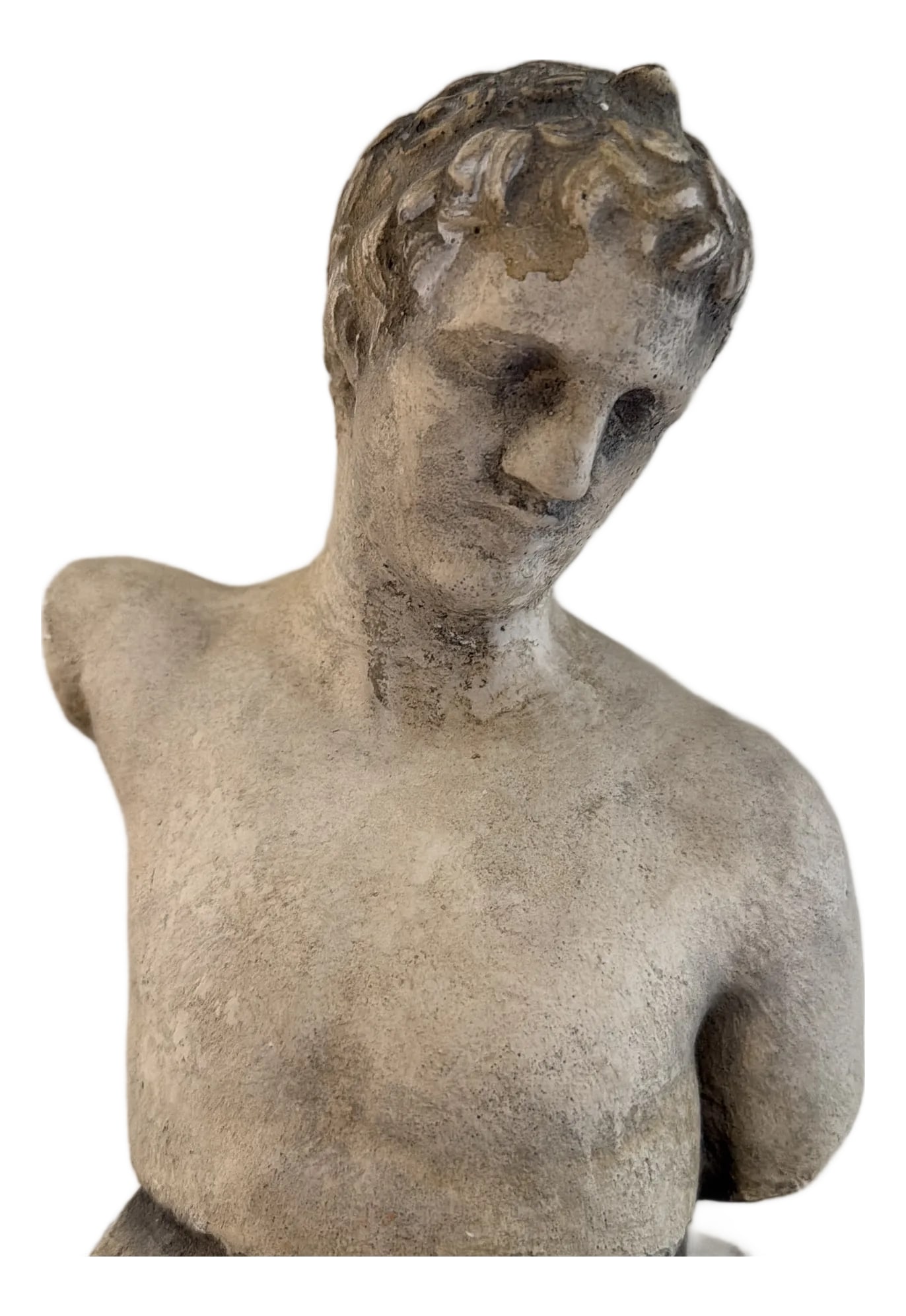 Aged Stone Roman Bust: Beautiful Small Accent Stone Bust Condition: Imperfections: No Imperfections Condition Notes: Item is new Origin: United States Materials & Techniques: Stone Details: What type of item is it? Not