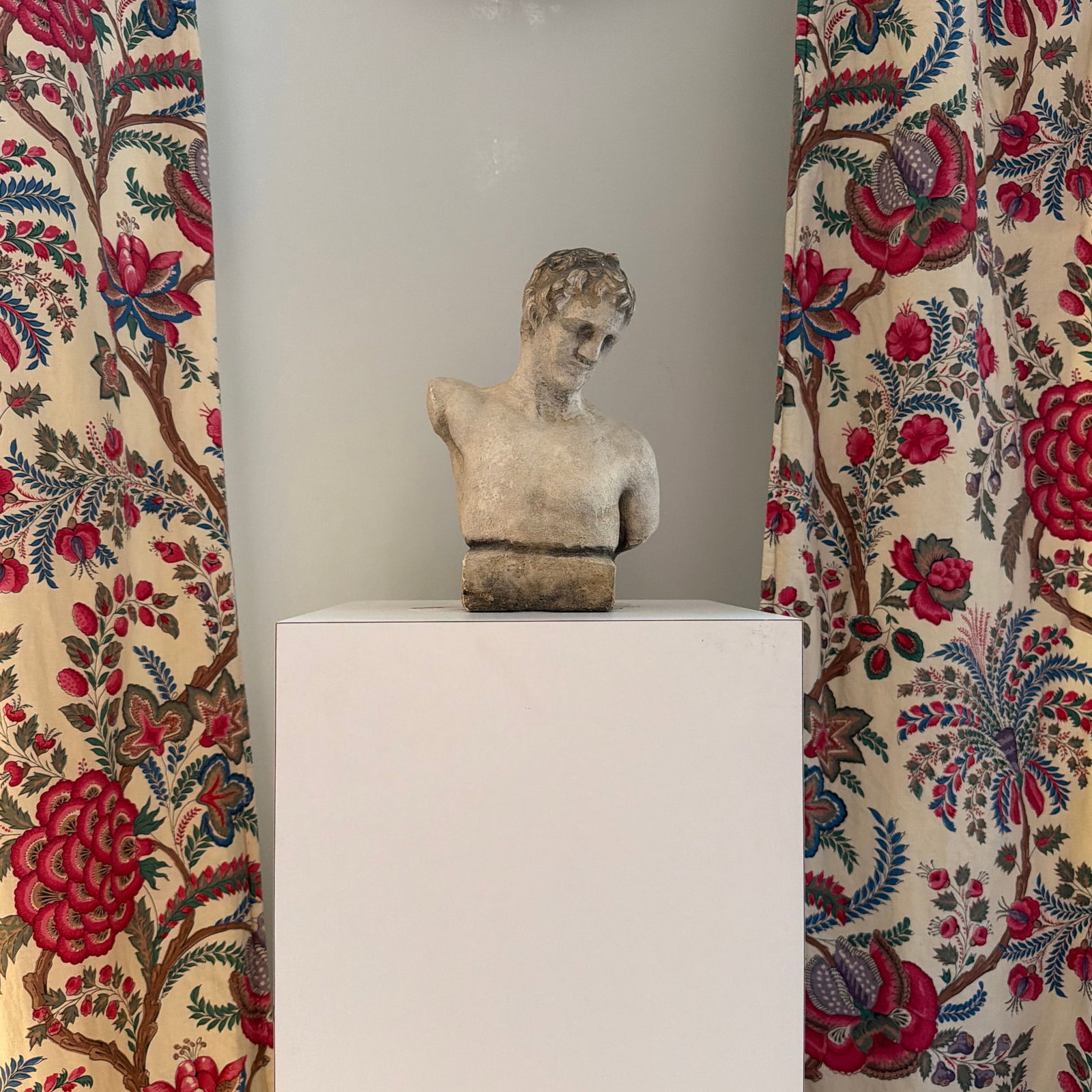 Aged Stone Roman Bust - 2