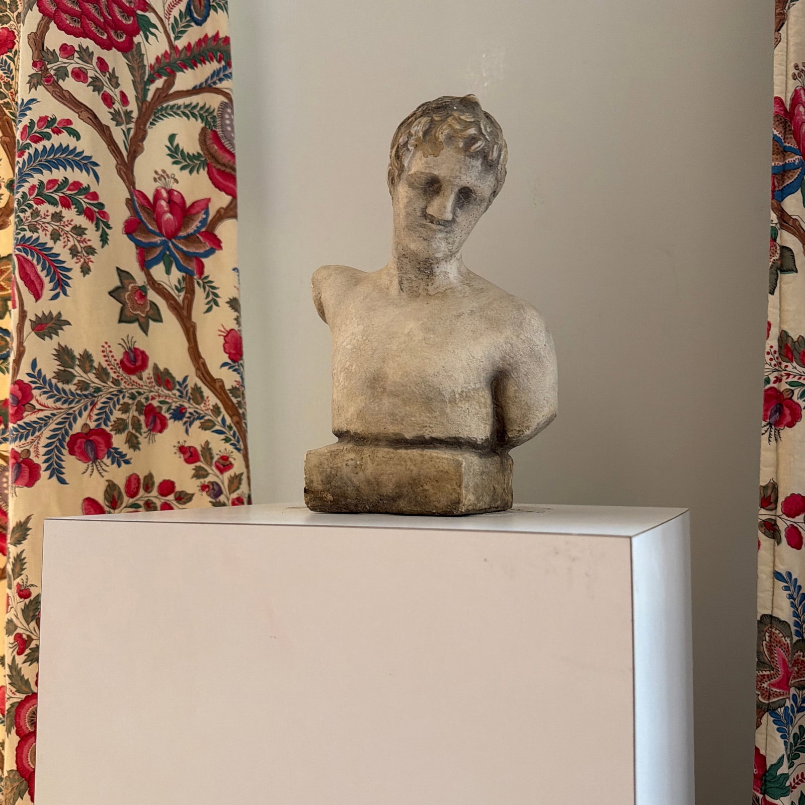 Aged Stone Roman Bust - 3
