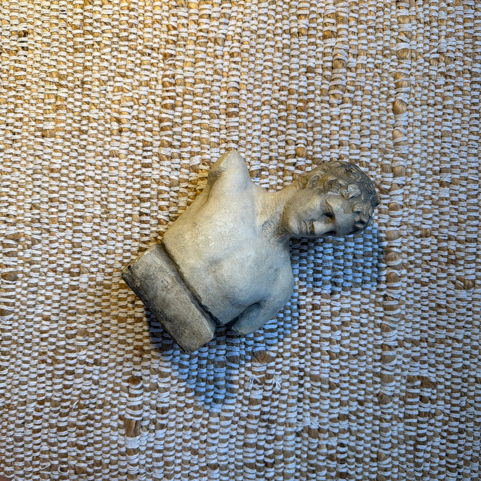 Aged Stone Roman Bust - 4