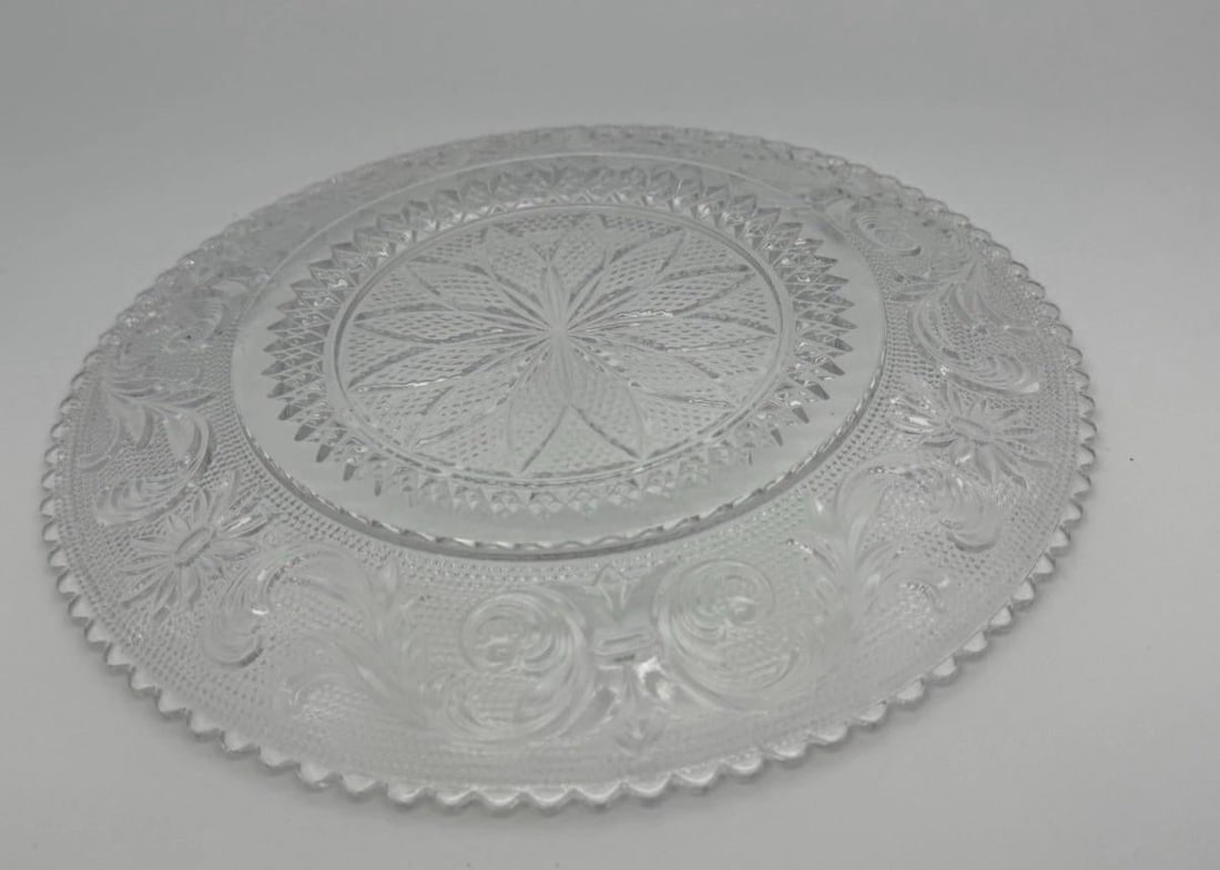 Vintage Westmoreland Crystal Princess Feather Pattern Salad Plate 8" - 3