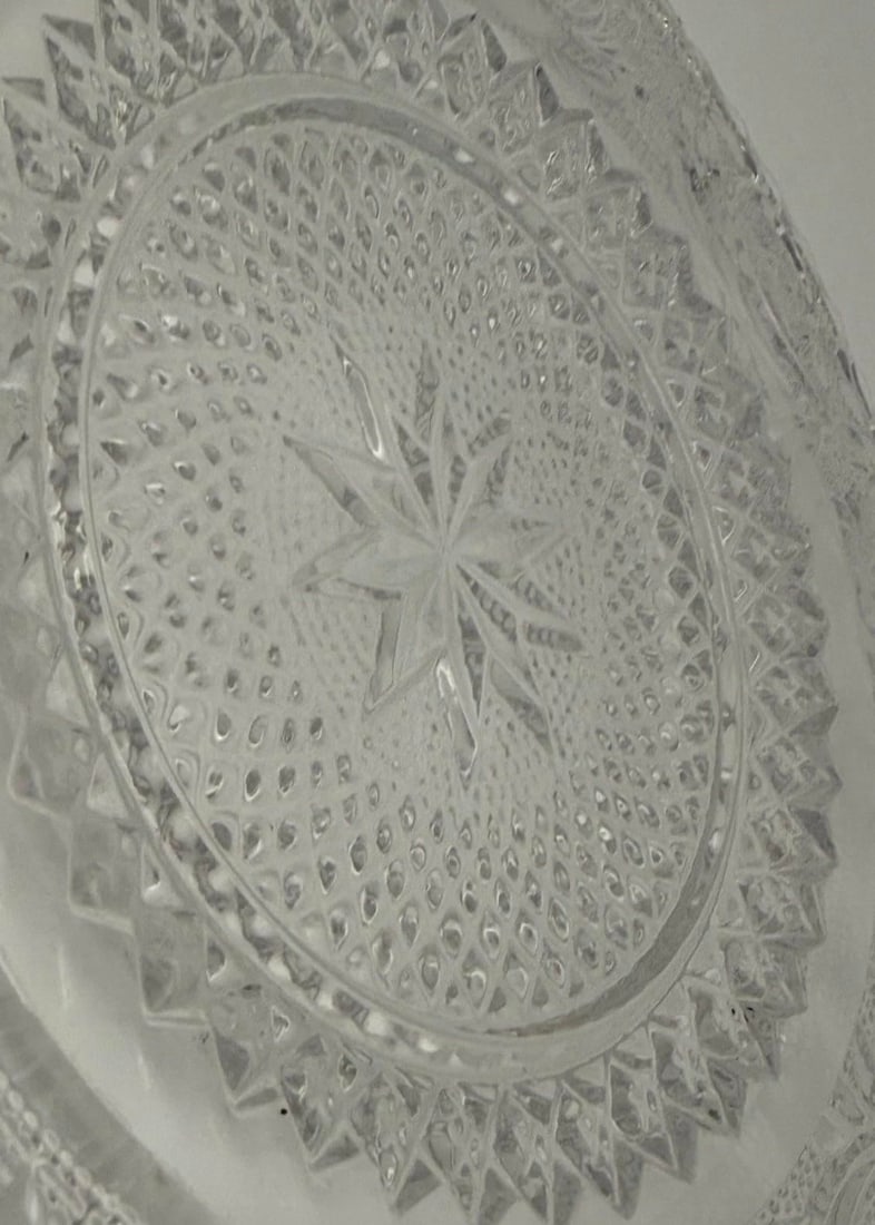 Vintage Westmoreland Crystal Princess Feather Pattern Salad Plate 8" - 4