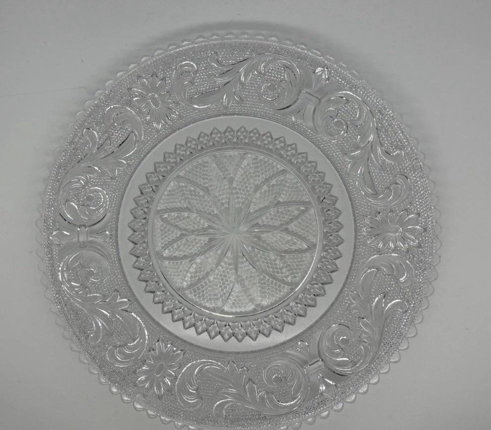 Vintage Westmoreland Crystal Princess Feather Pattern Salad Plate 8" - 5