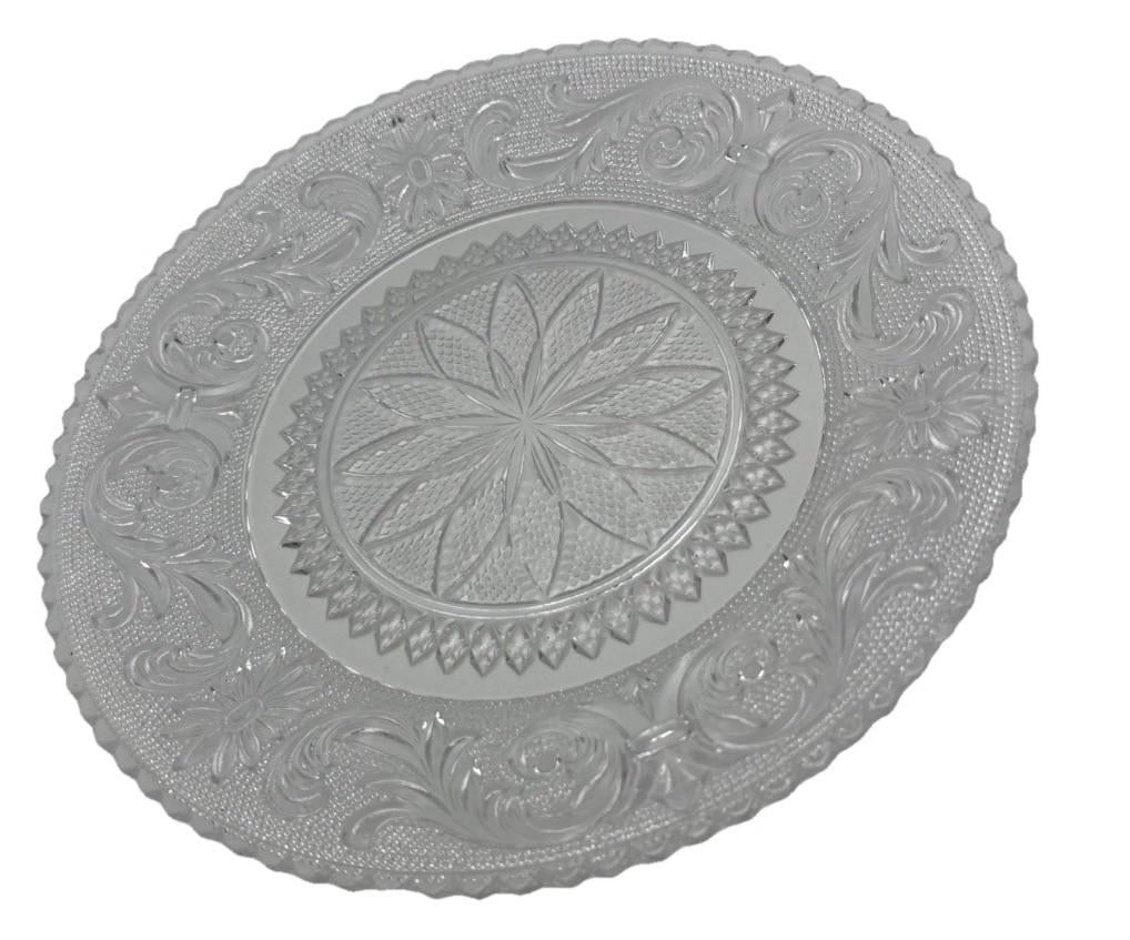 Vintage Westmoreland Crystal Princess Feather Pattern Salad Plate 8" - 8