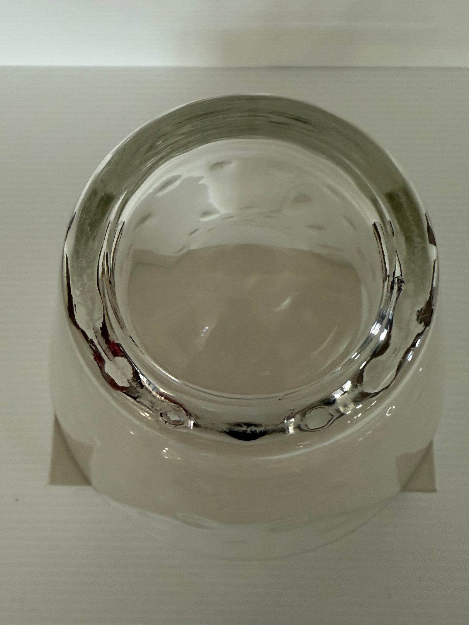 Mid 20th Century Hand-Blown Clear Art Glass Optic Bubble Bowl / Ice Bucket Style Cooler 5"t X 6"d - 11