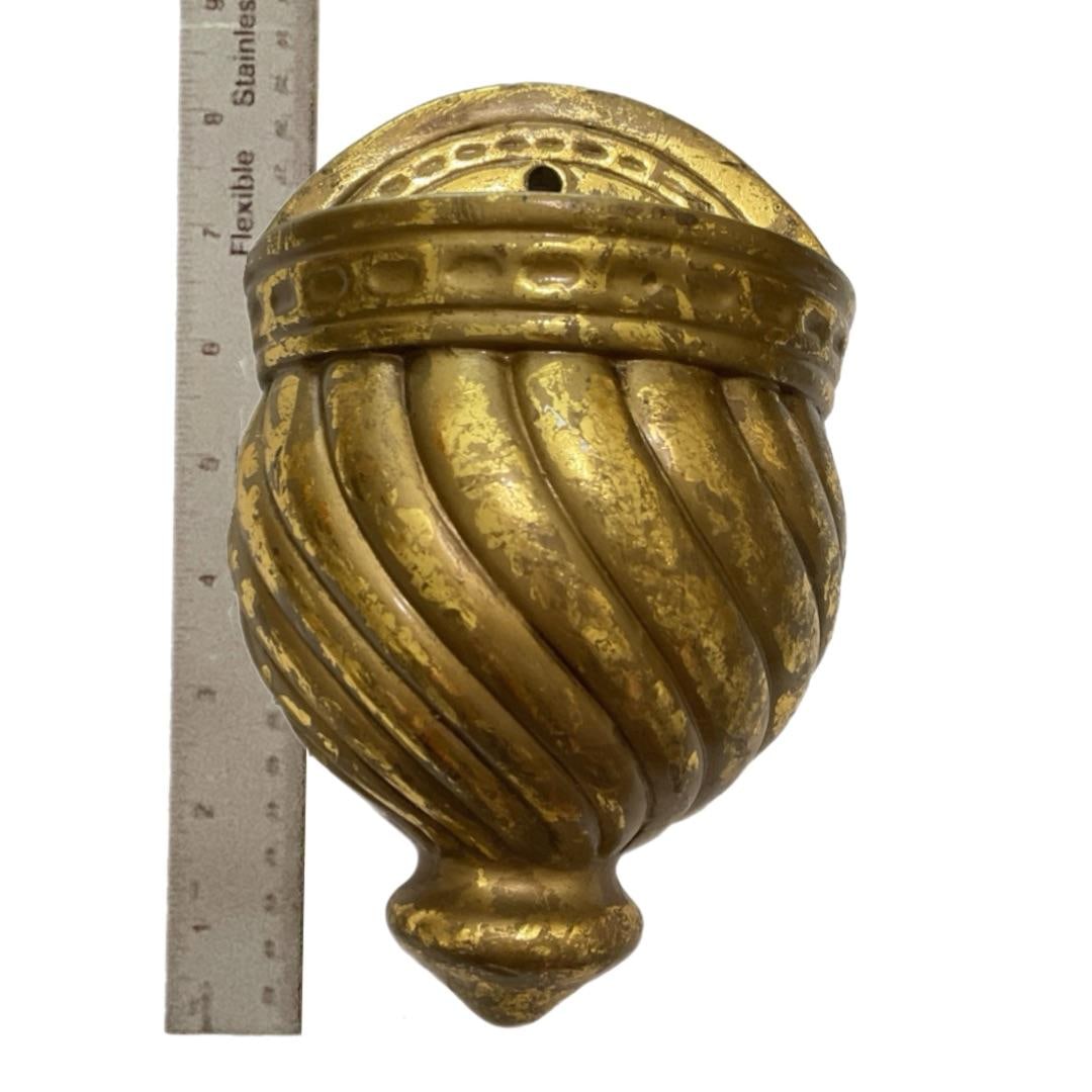 Two Gold Wall Pockets - Opulent Gilded Decor - 7