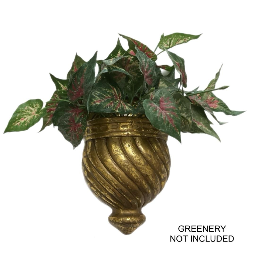 Two Gold Wall Pockets - Opulent Gilded Decor - 9