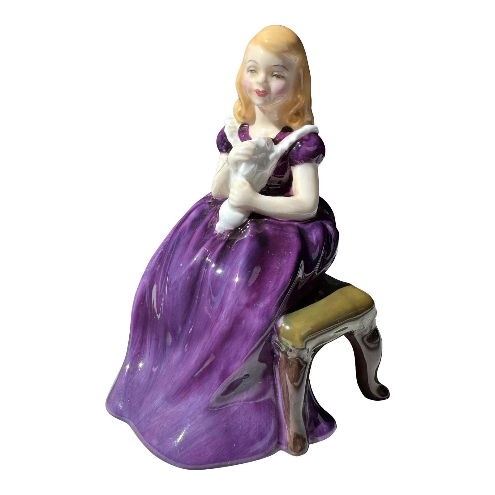 Mid 20th Century Royal Doulton Figurine ~ "Affection" ~ Hn 2236: The Royal Doulton Figurine "Affection" HN 2236 (Rose) is a timeless study in grace and sentiment. Beautifully modeled in fine bone china, this elegant figure captures a tender, reflective pose,