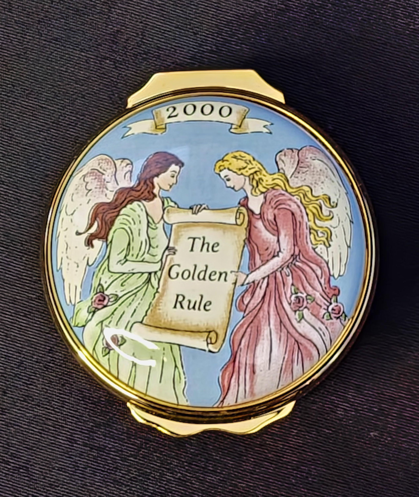 Halcyon Days Trinket Pill Box 2000 the Golden Rule - 2