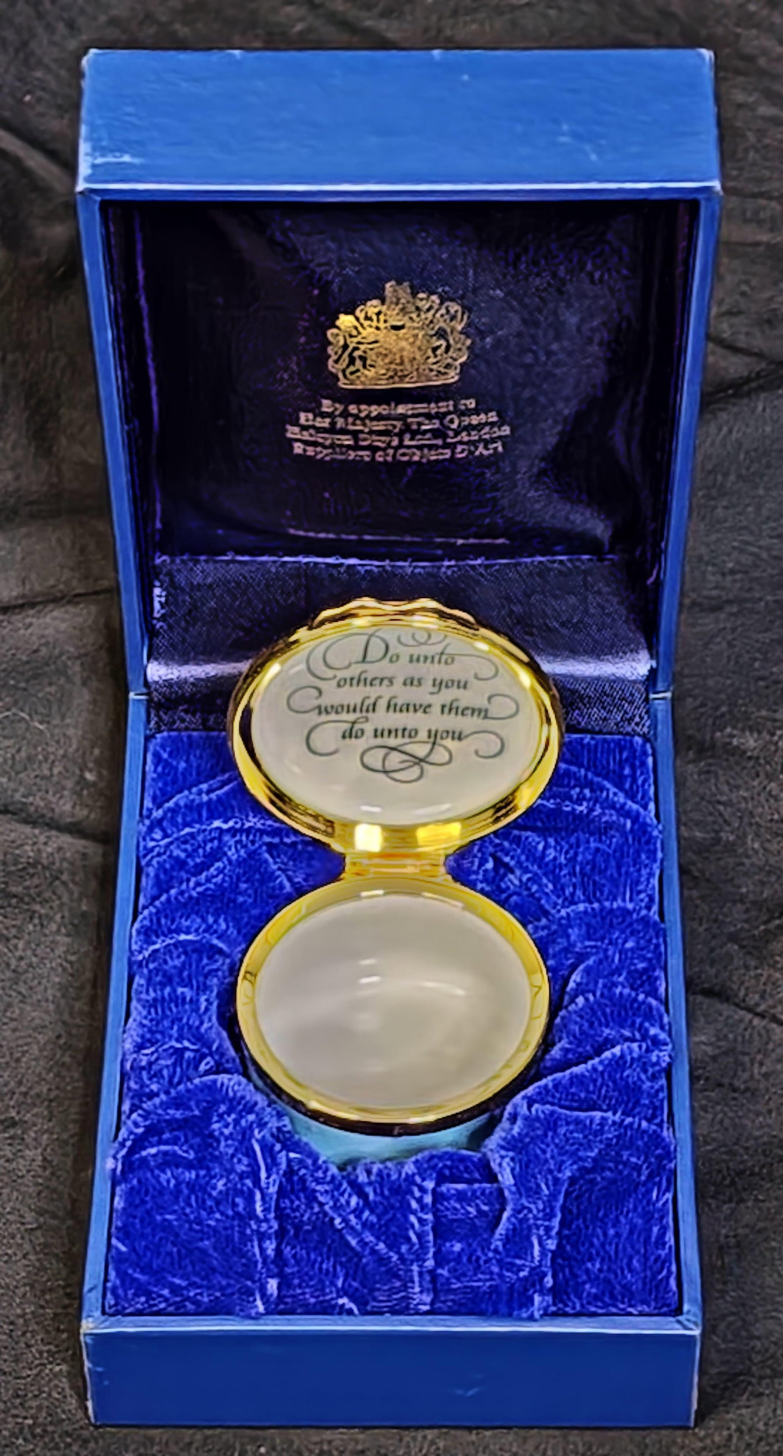 Halcyon Days Trinket Pill Box 2000 the Golden Rule - 3