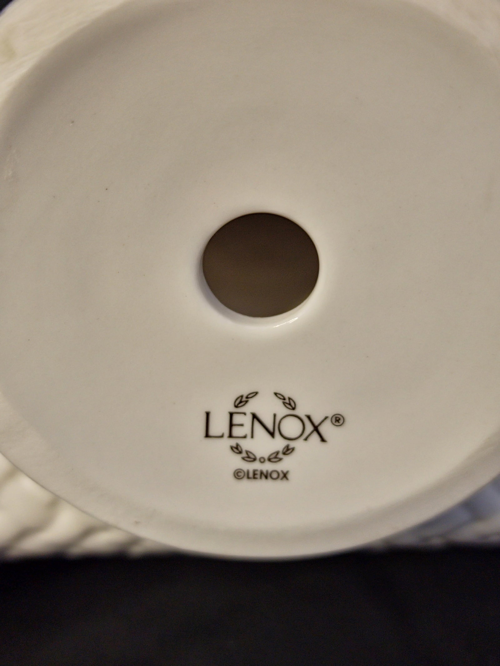 Lenox Set of Woven Candlesticks ~ Platinum Illuminations Collection ~ Bone China - 6