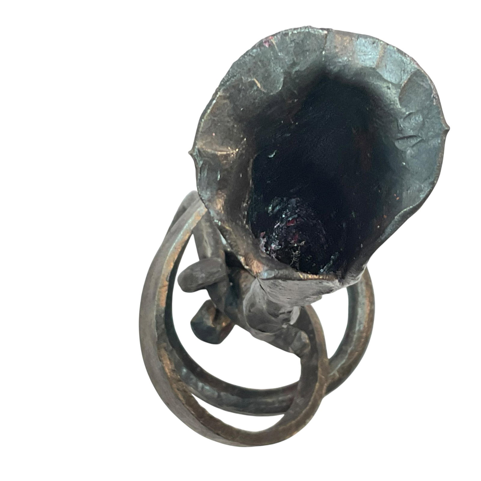 Hand Wrought Iron Calla Lily Candle Holder in the Style of Jack Brubaker - 10