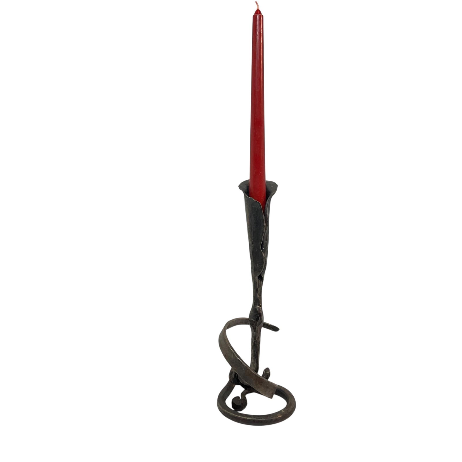 Hand Wrought Iron Calla Lily Candle Holder in the Style of Jack Brubaker - 3