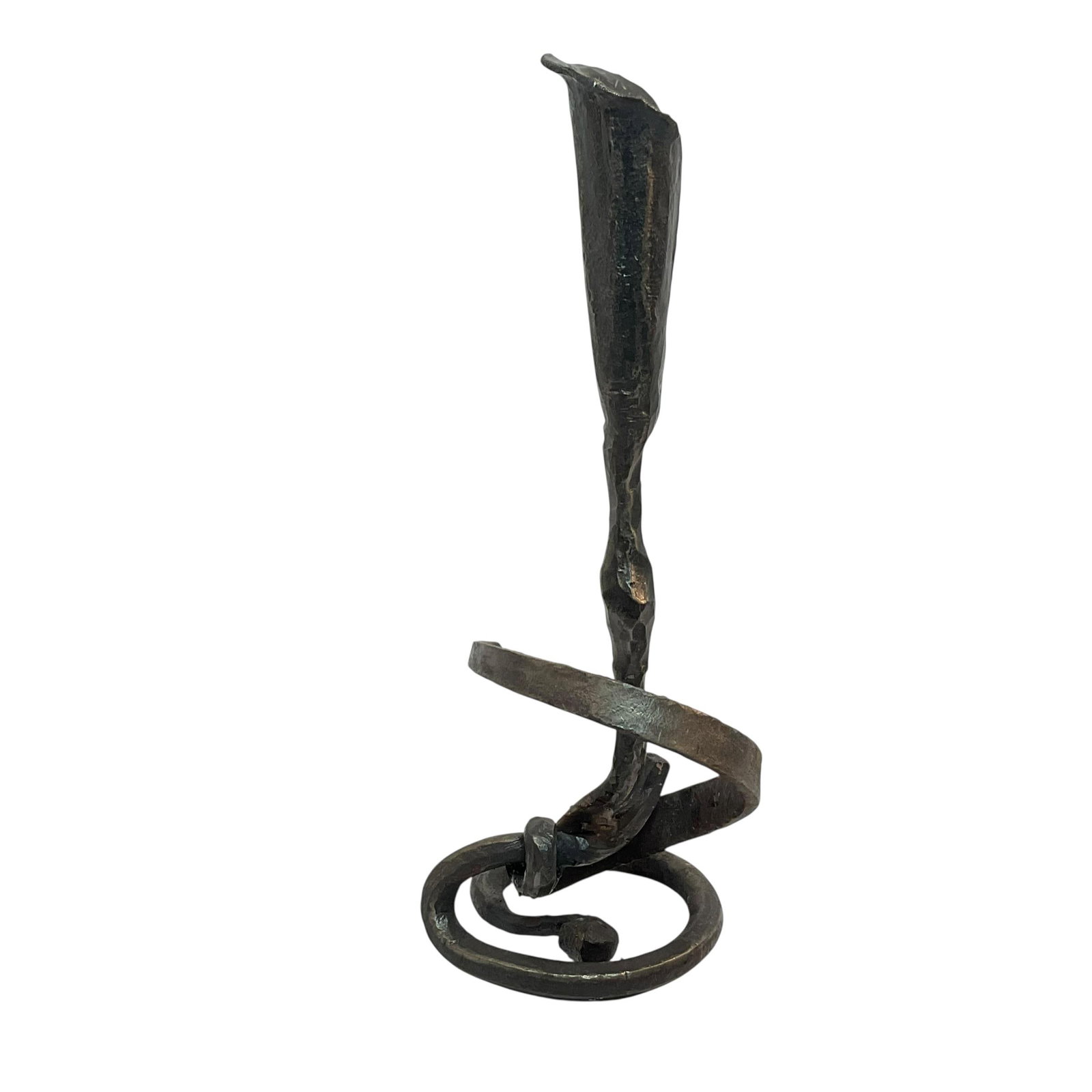 Hand Wrought Iron Calla Lily Candle Holder in the Style of Jack Brubaker - 5