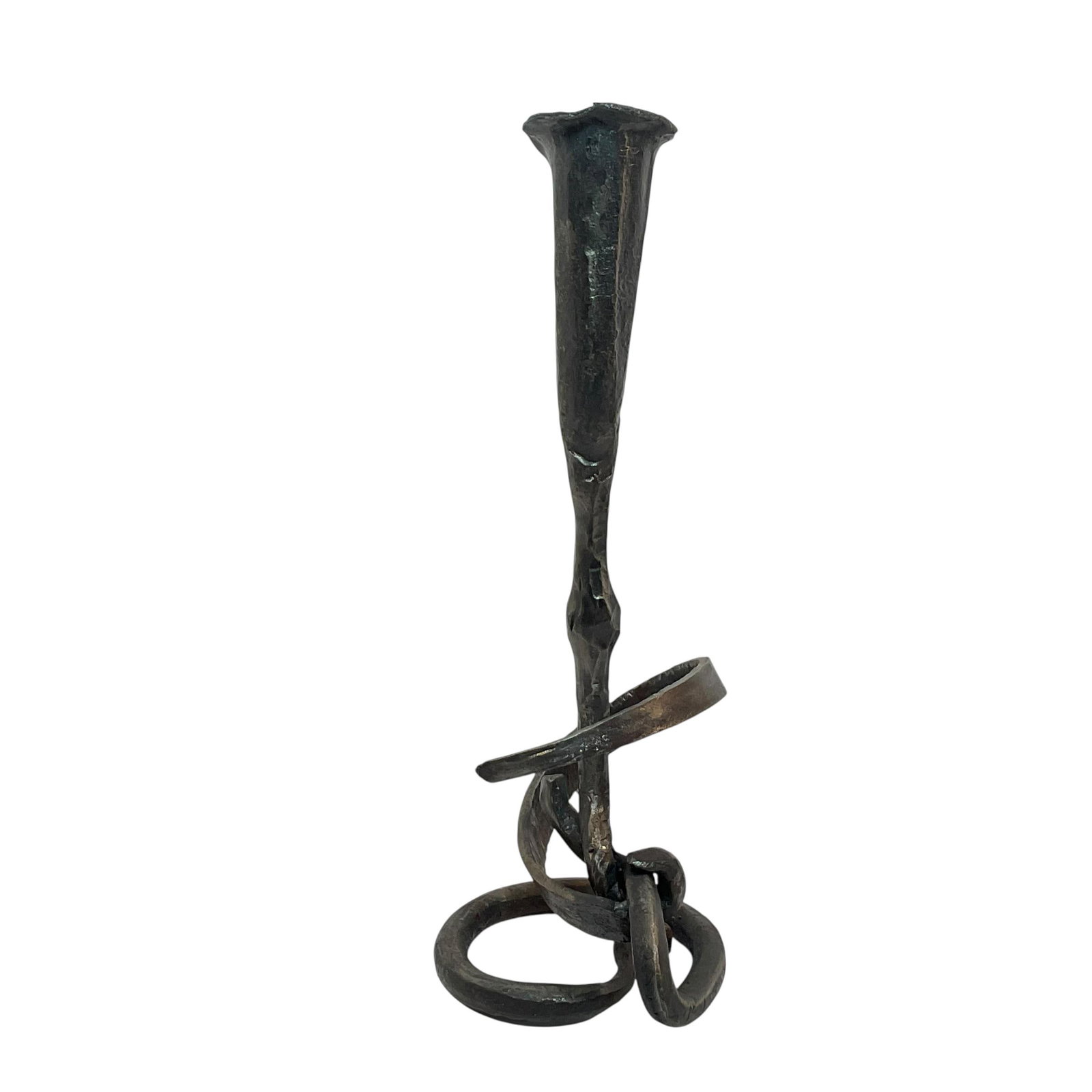 Hand Wrought Iron Calla Lily Candle Holder in the Style of Jack Brubaker - 6