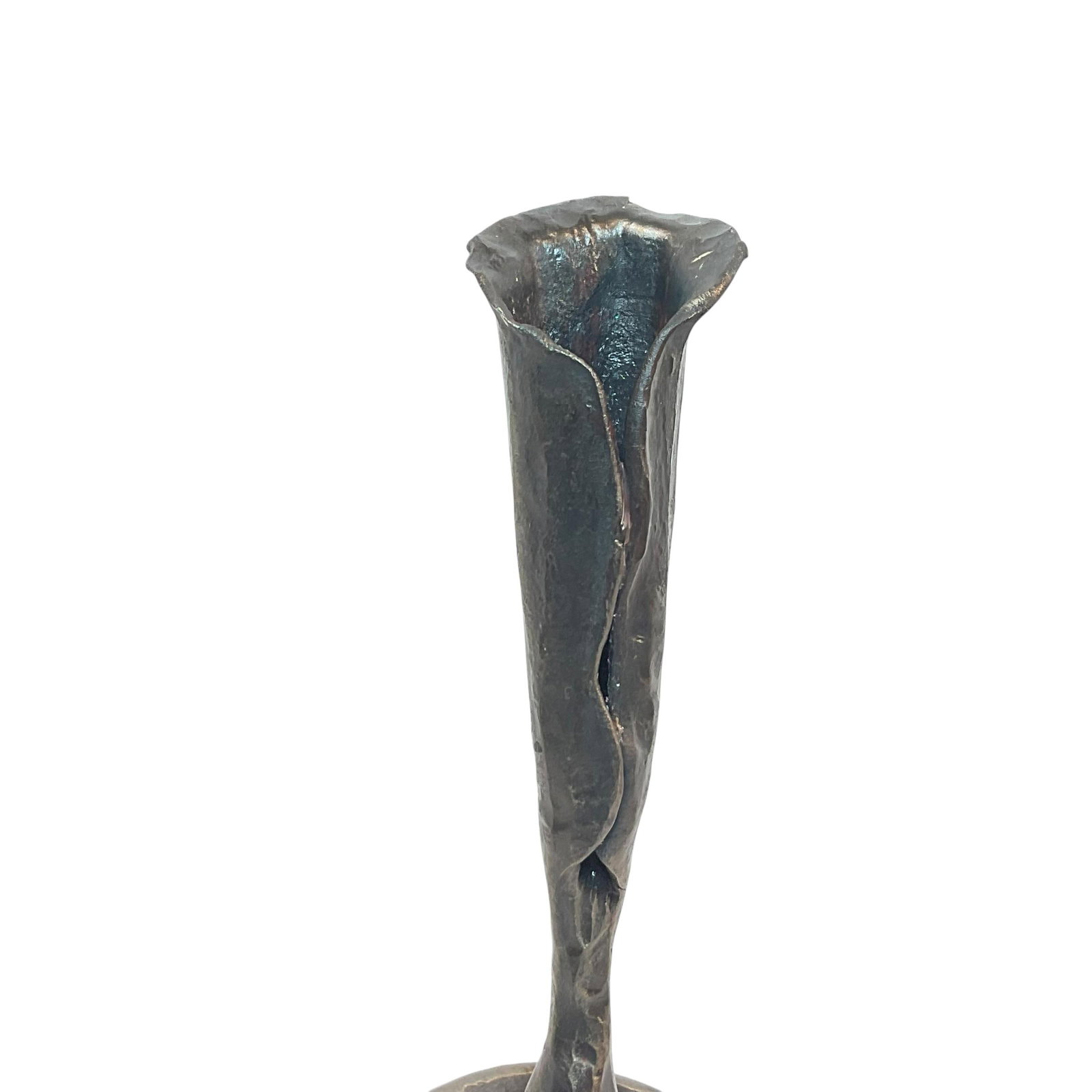 Hand Wrought Iron Calla Lily Candle Holder in the Style of Jack Brubaker - 9