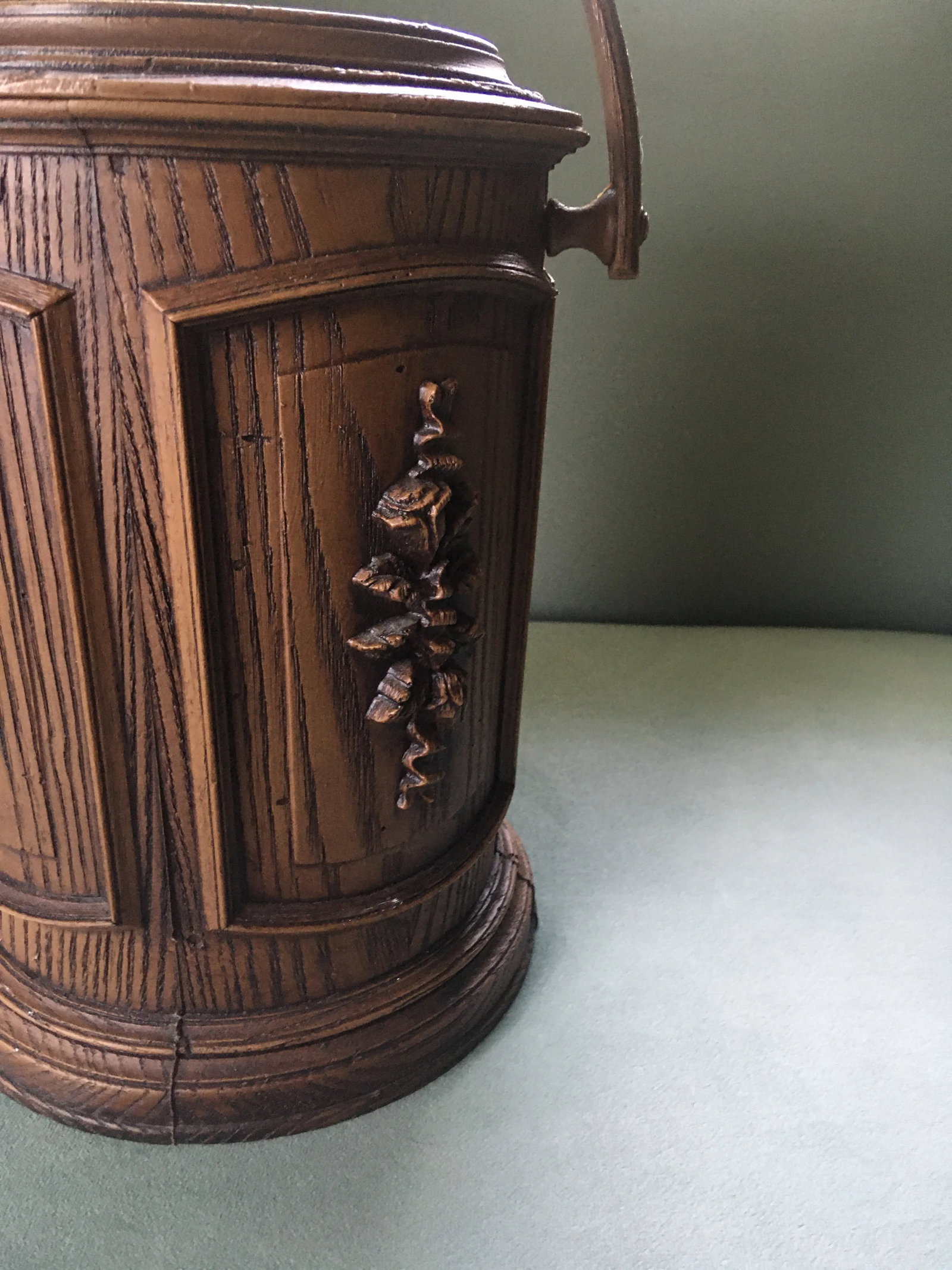 Mid 20th Century Faux Wood Ice Bucket - 11