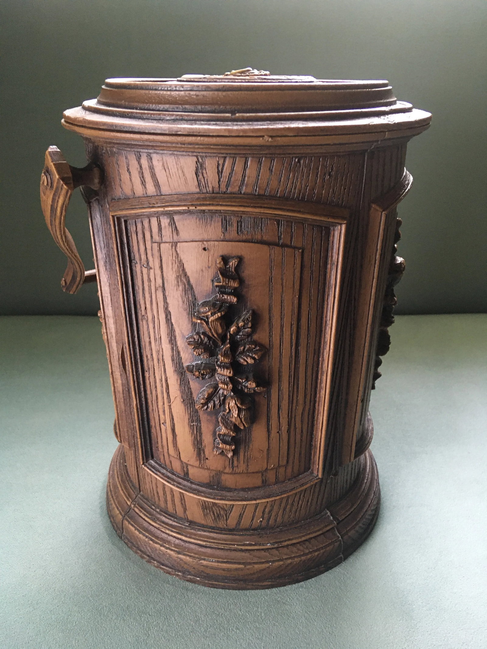 Mid 20th Century Faux Wood Ice Bucket - 2