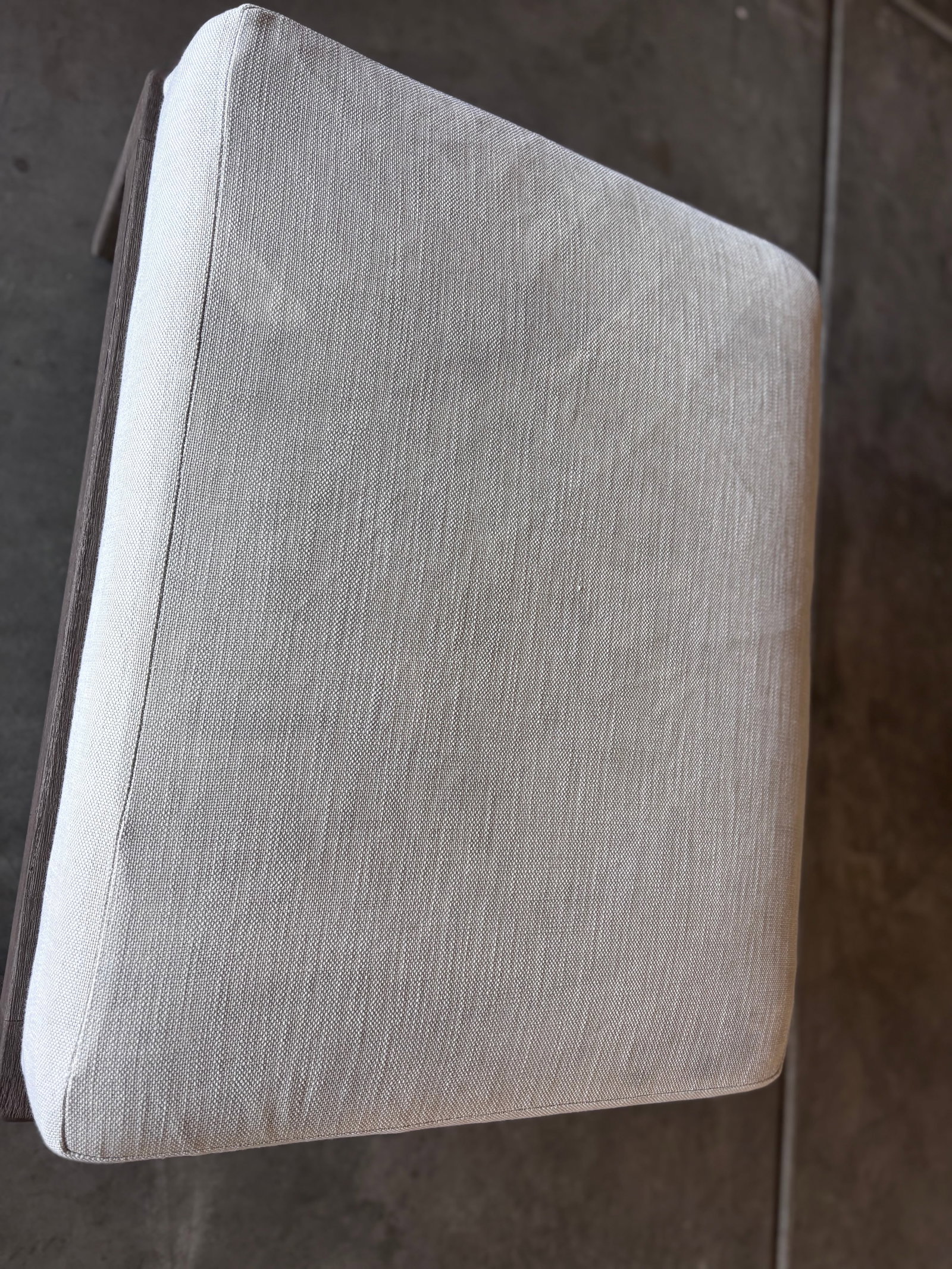 Restoration Hardware Laurel Teak Ottoman - 6