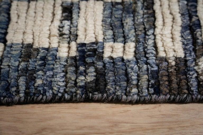 6x9 Gray Hand-Knotted Wool Diamond Field Tribal Modern Carpet Rug - 4
