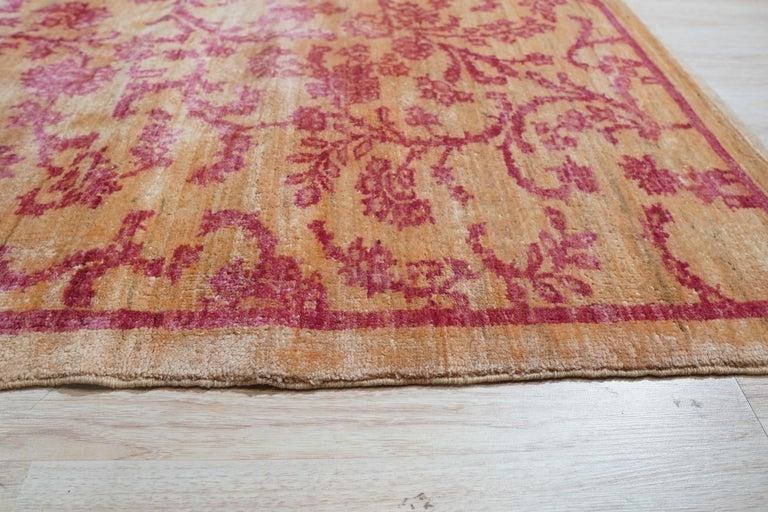 8x10 Red Hand-Knotted Wool Floral Tapestry Classic Traditional Modern Carpet Rug - 3