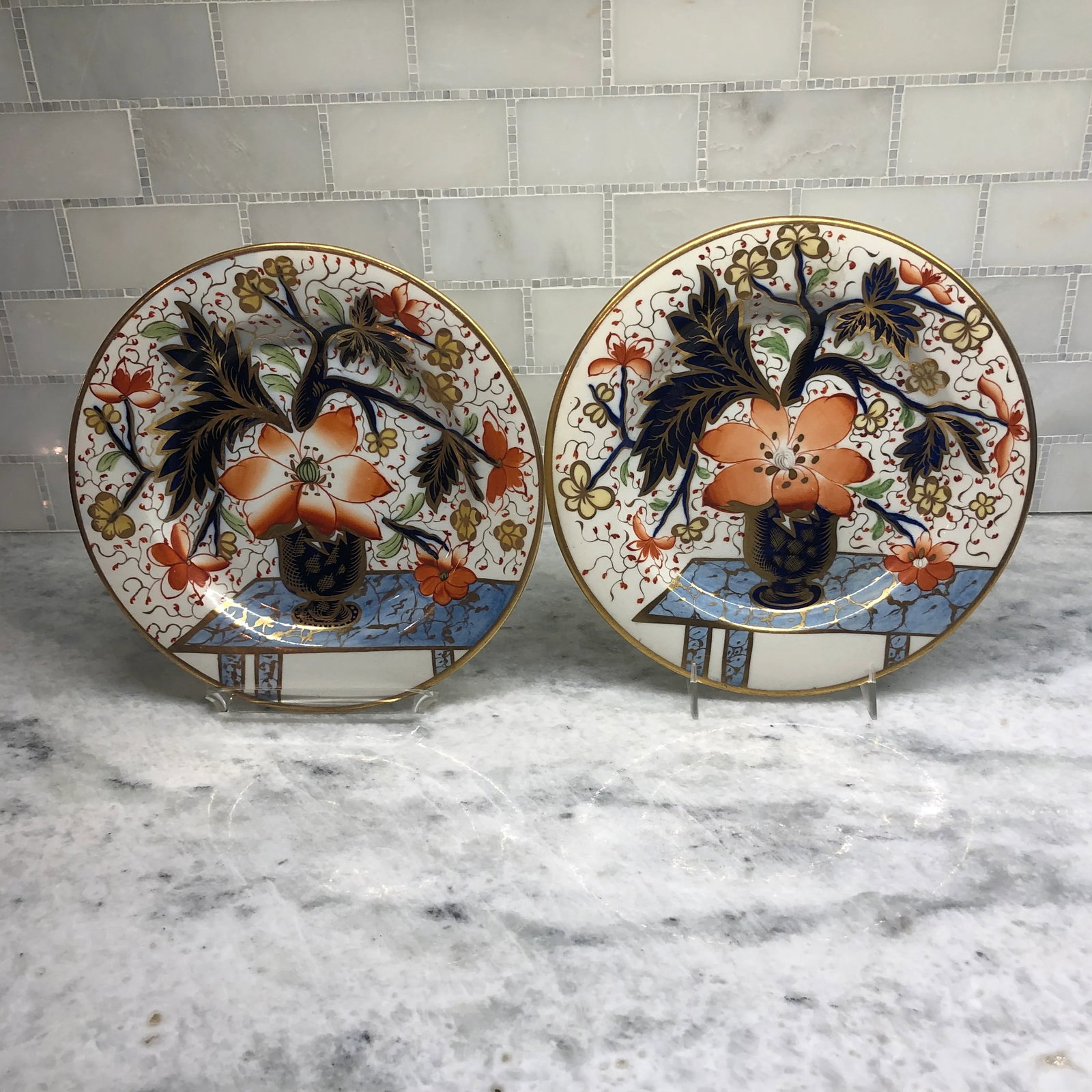 Antique Davenport Porcelain Plates- a Pair - 4