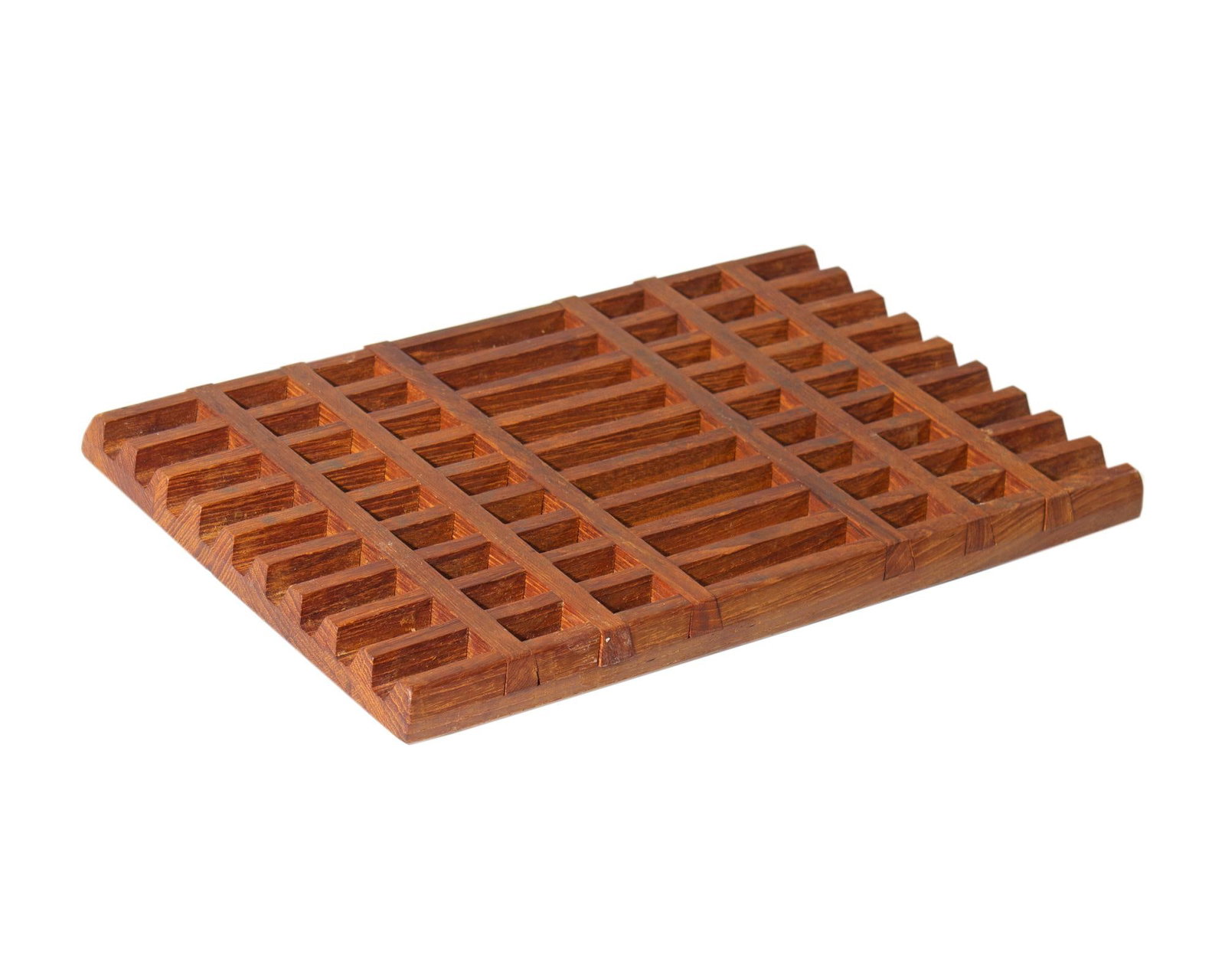 Jens Quistgaard Dansk Teak Lattice Trivet - 2