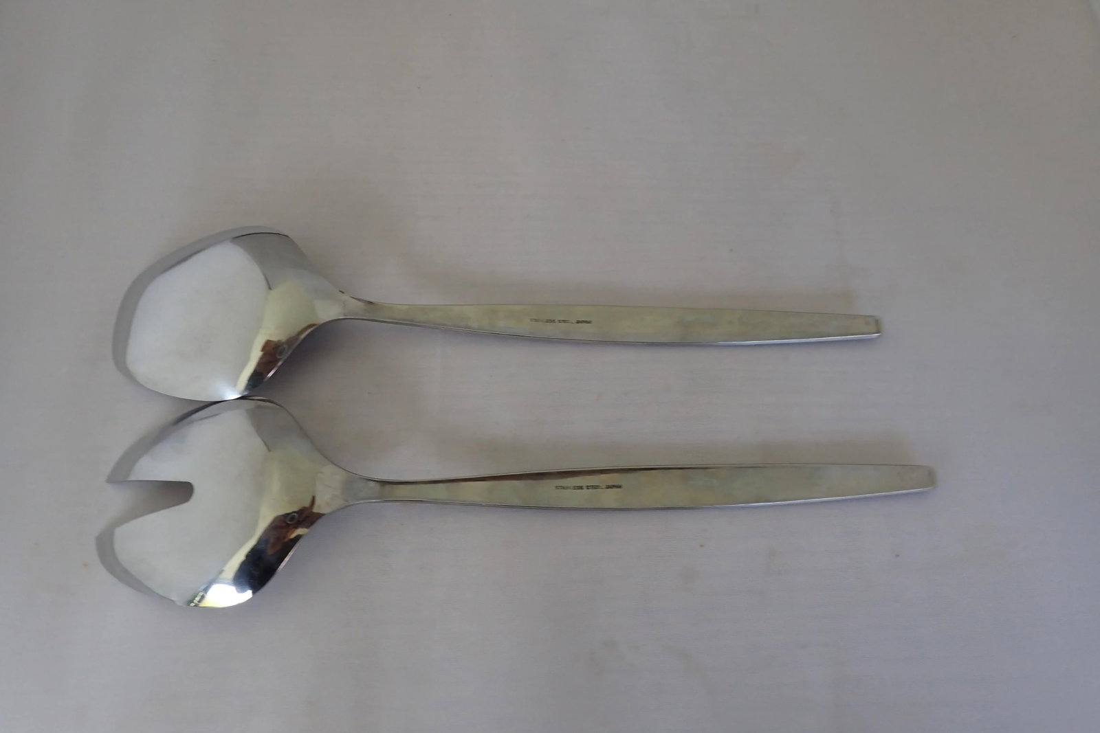 Floral Stainless Serving Fork & Spoon - 4