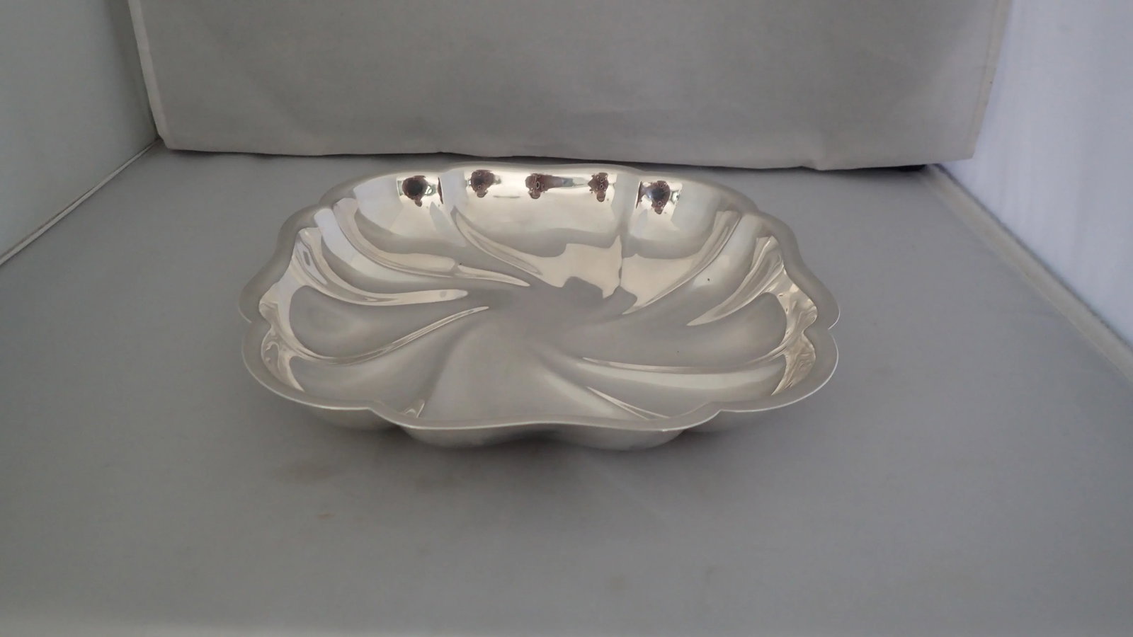 Midcentury Style Silver Plate Serving Tray - 2