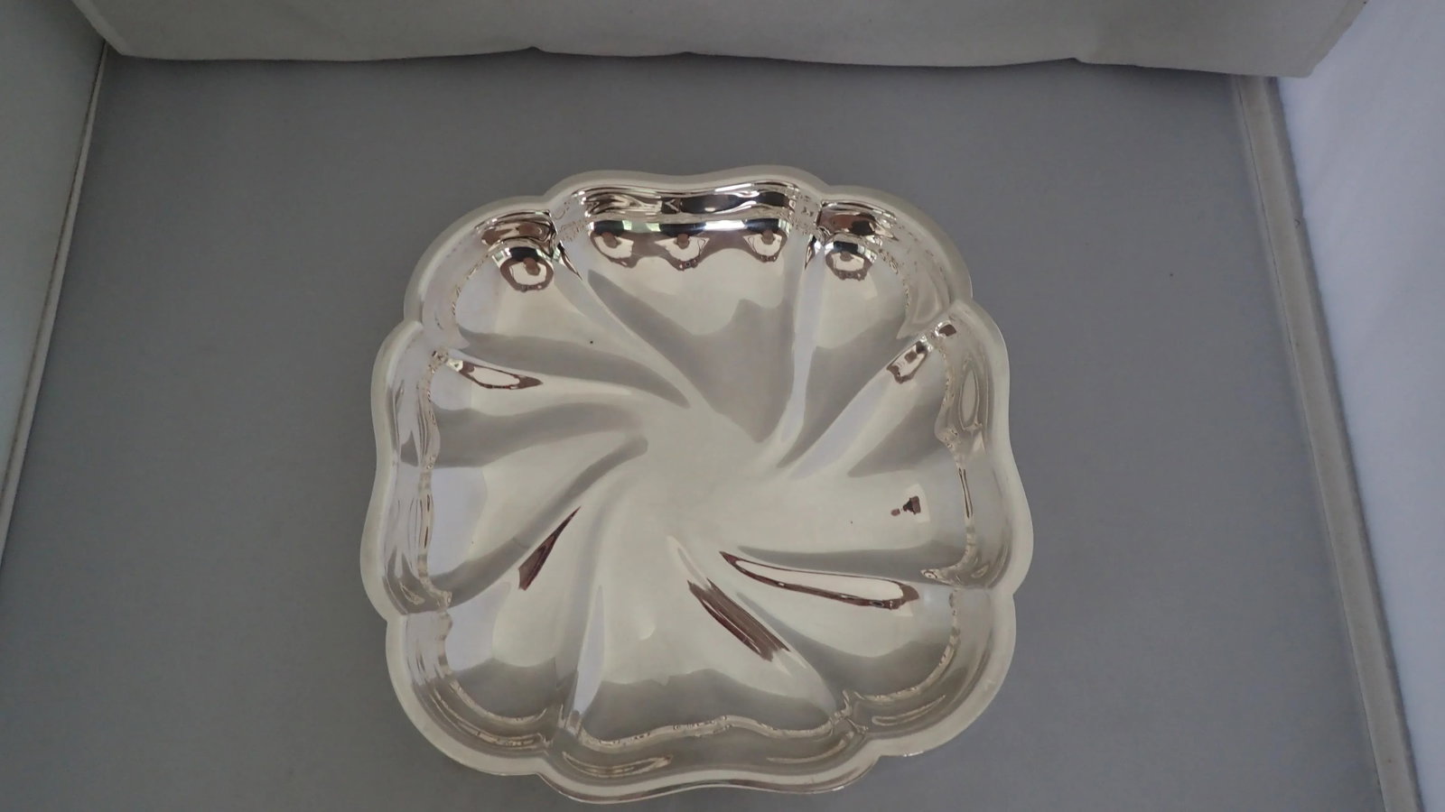 Midcentury Style Silver Plate Serving Tray - 3