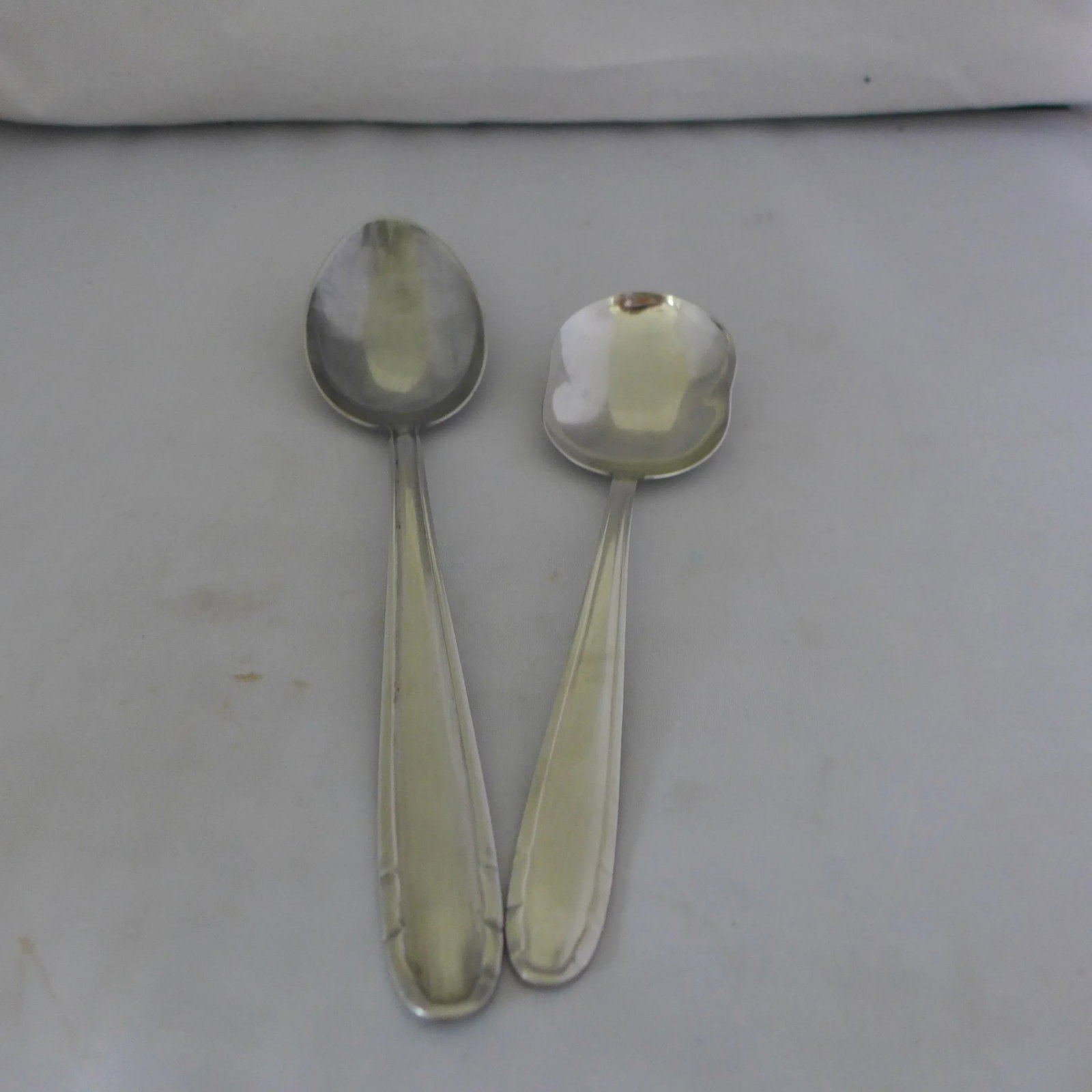Mid-Century Stainless Serving Utensils - A Pair - 2