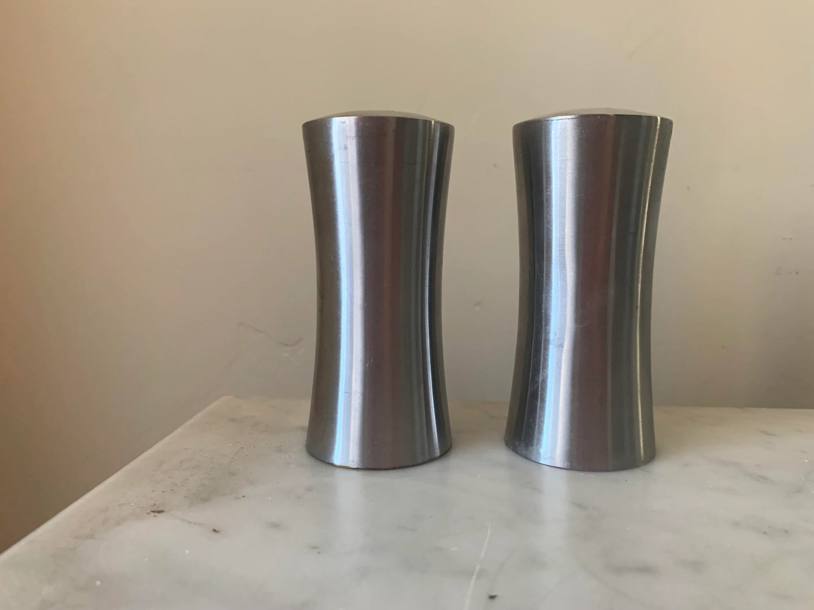 Mid Century Modern Stainless Steel Salt and Pepper Shakers From Sweden- a Pair - 13