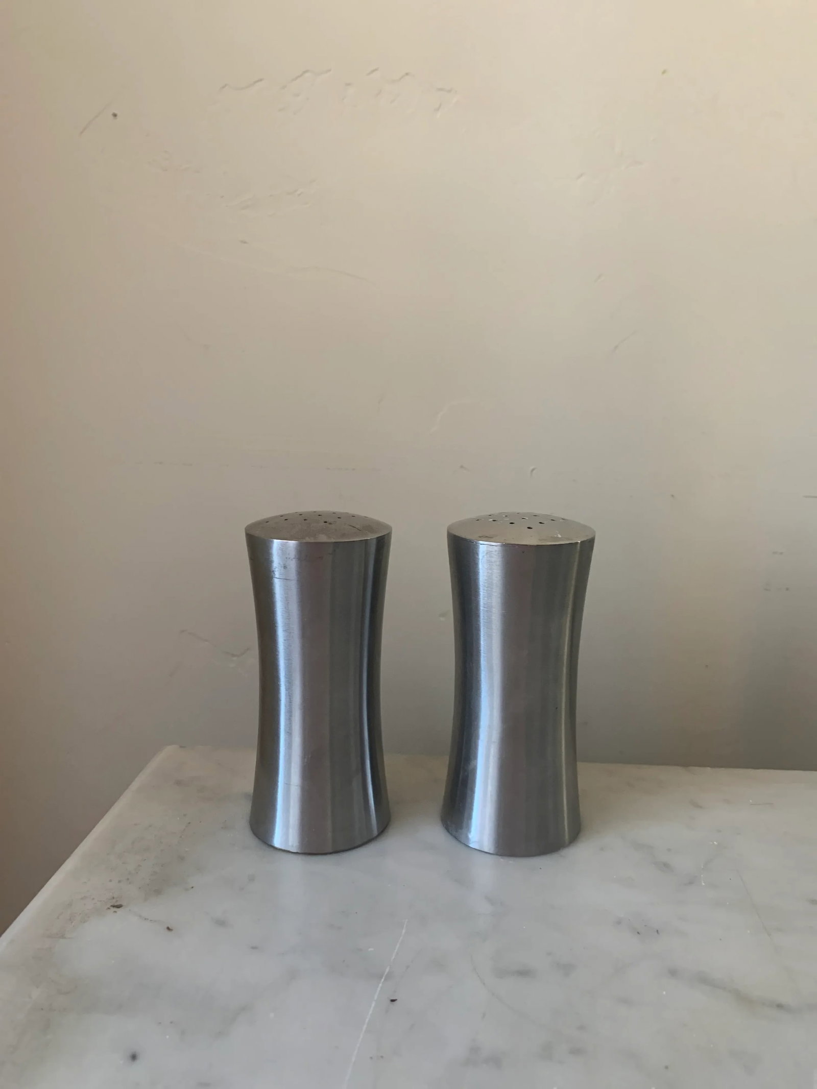 Mid Century Modern Stainless Steel Salt and Pepper Shakers From Sweden- a Pair - 4