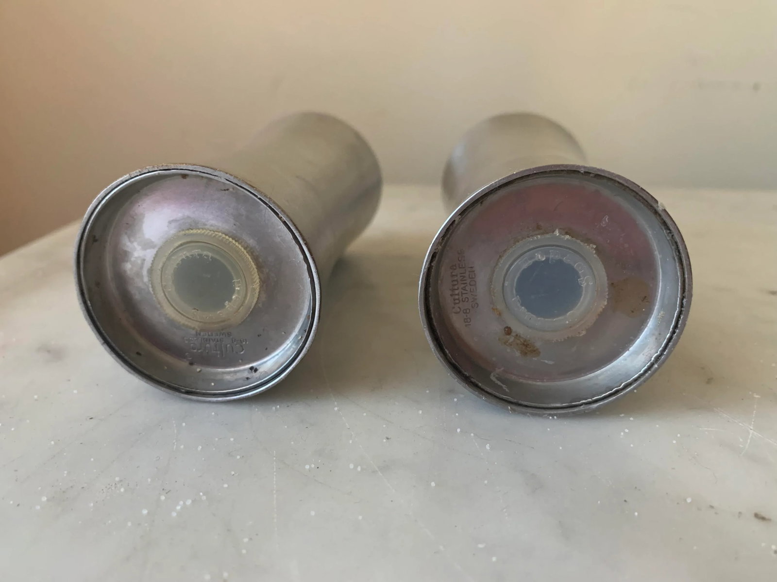 Mid Century Modern Stainless Steel Salt and Pepper Shakers From Sweden- a Pair - 5