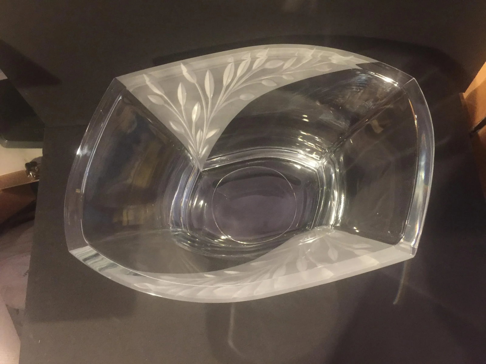 1990s Shannon Lead Crystal Display Bowl - 5