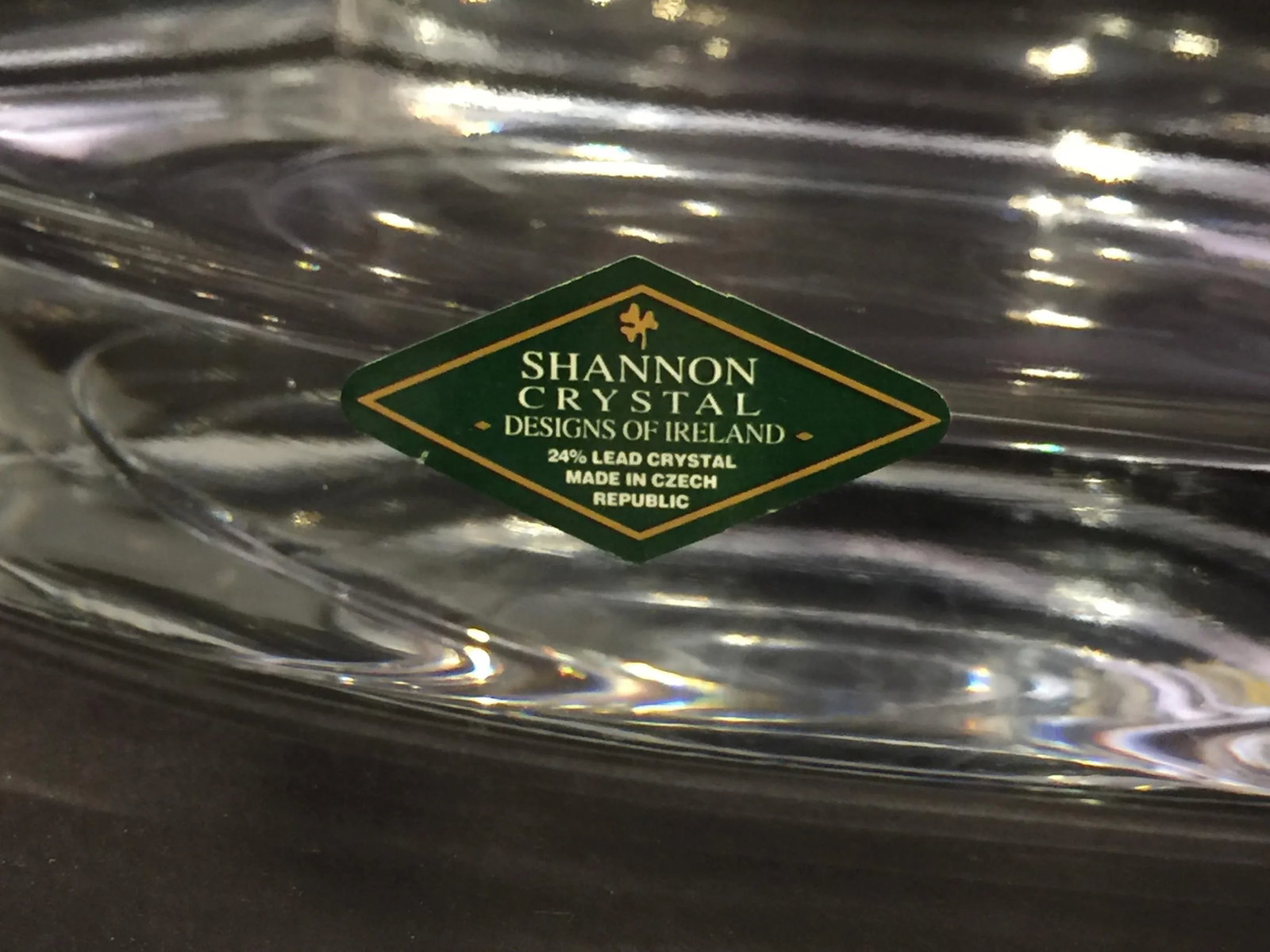 1990s Shannon Lead Crystal Display Bowl - 6