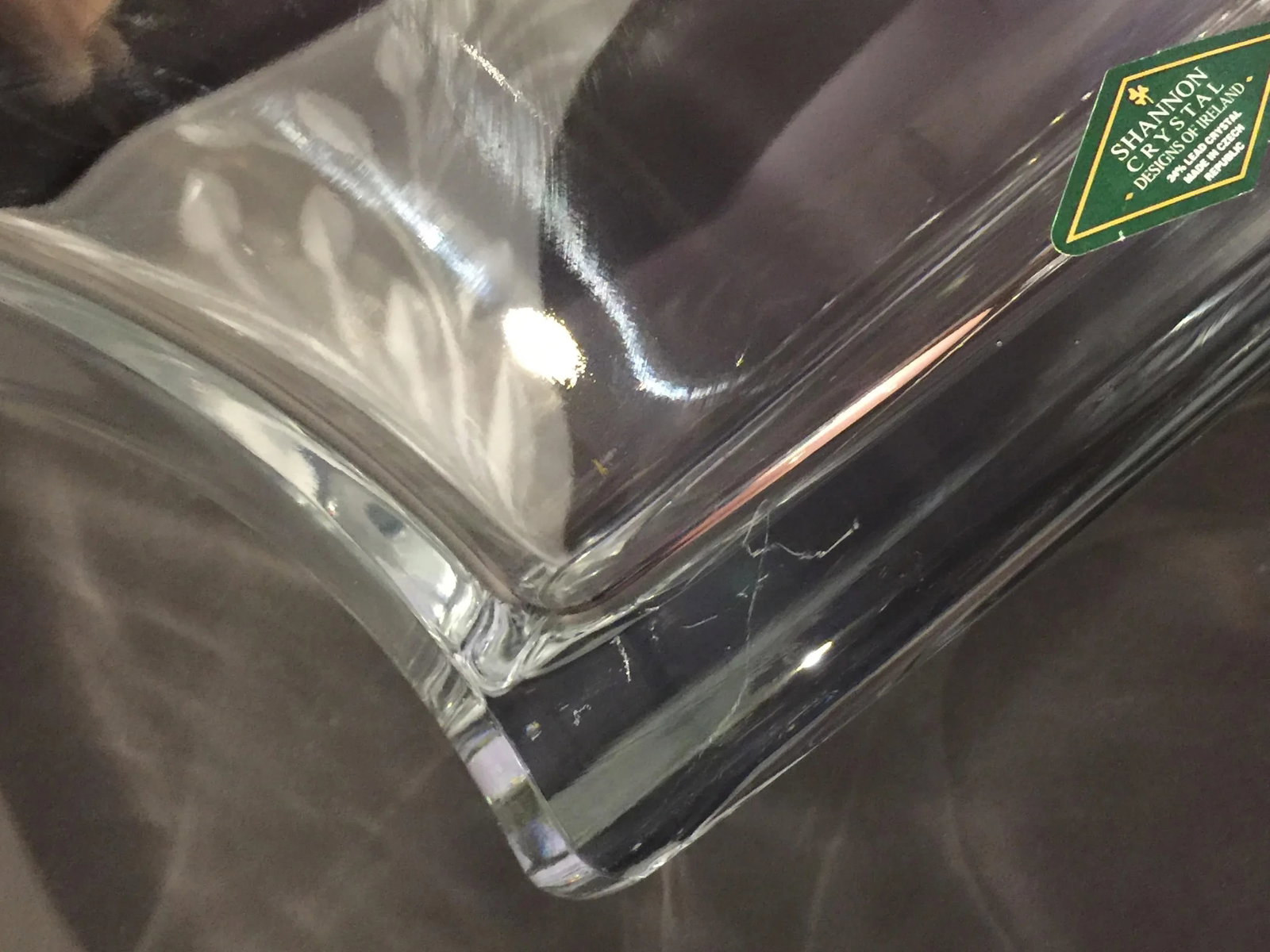 1990s Shannon Lead Crystal Display Bowl - 7
