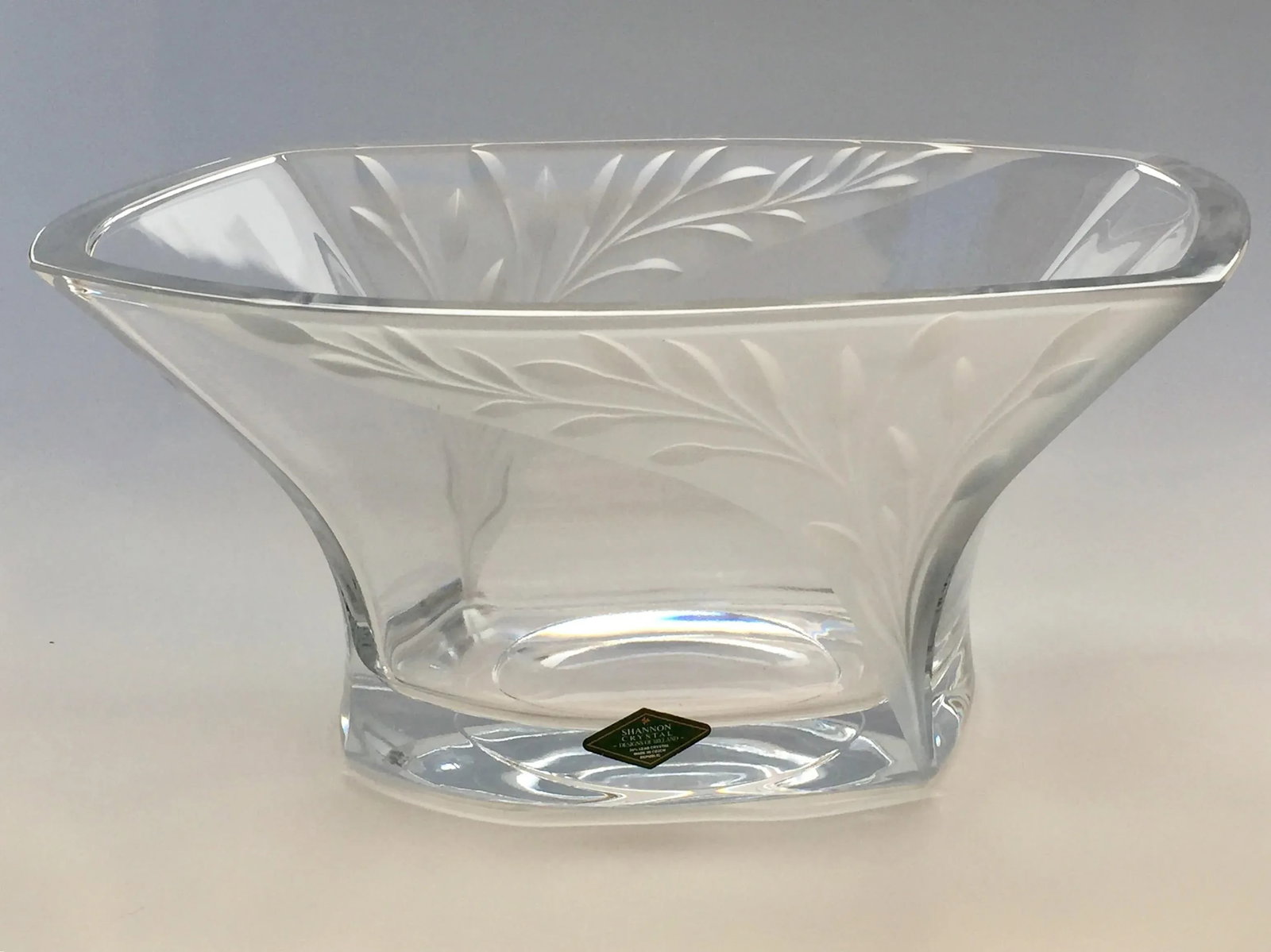 1990s Shannon Lead Crystal Display Bowl - 8