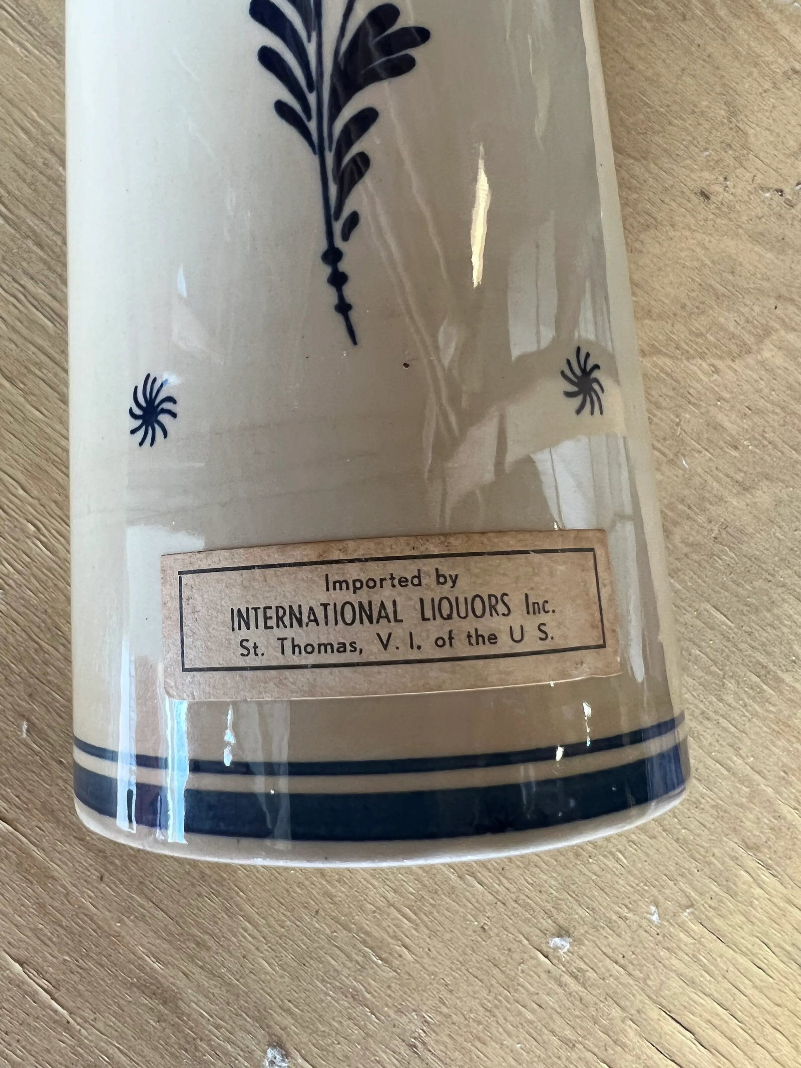 1970 Blue Delft Bols Windmill Decanter Liquor Bottle - 6
