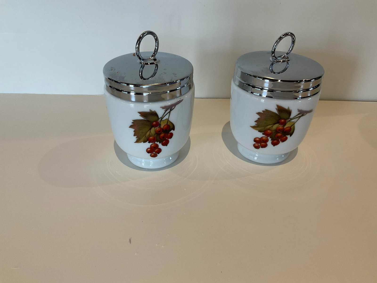 Vintage Royal Worcester Evesham Egg Cups- a Pair - 2