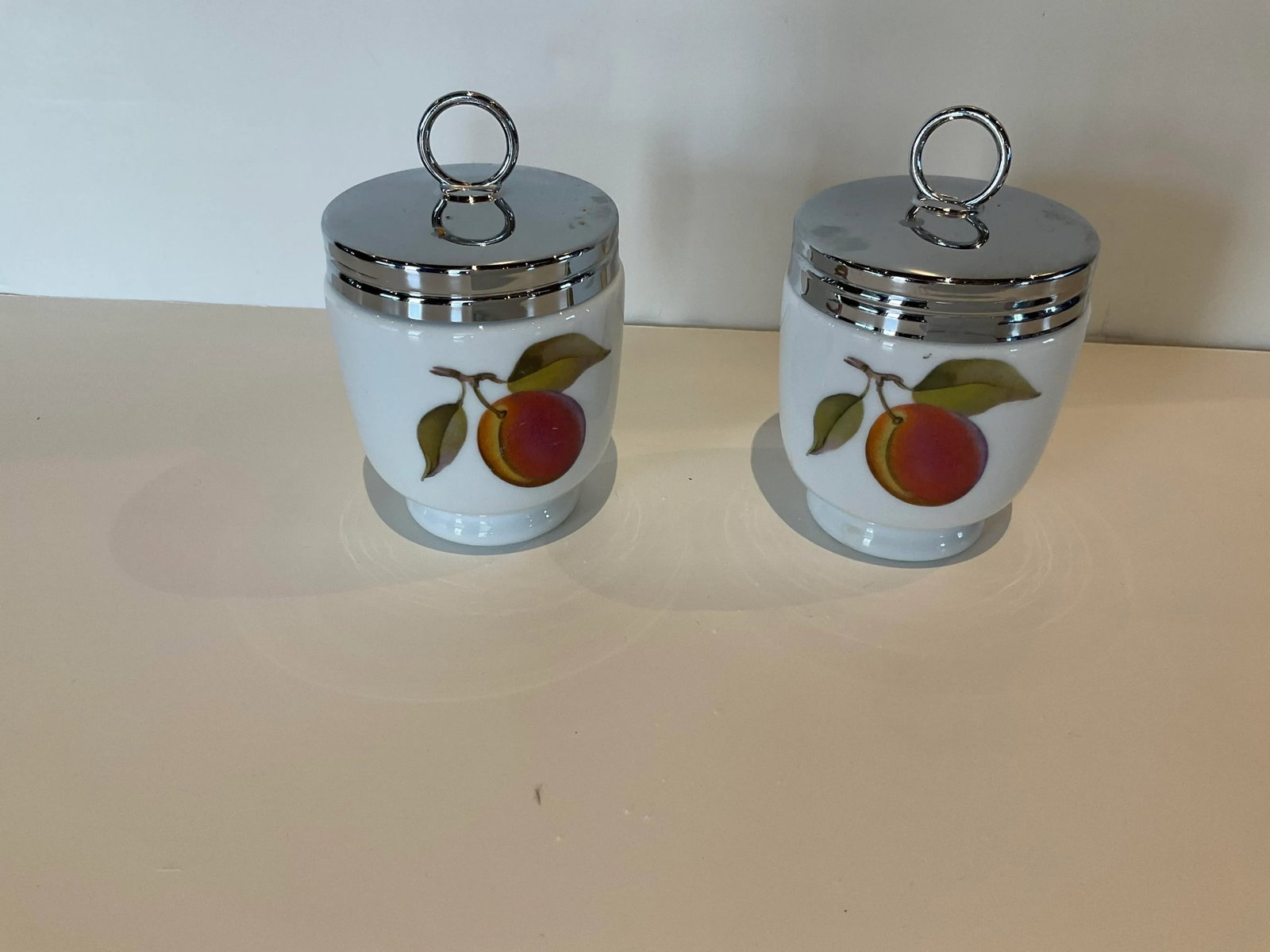 Vintage Royal Worcester Evesham Egg Cups- a Pair - 3