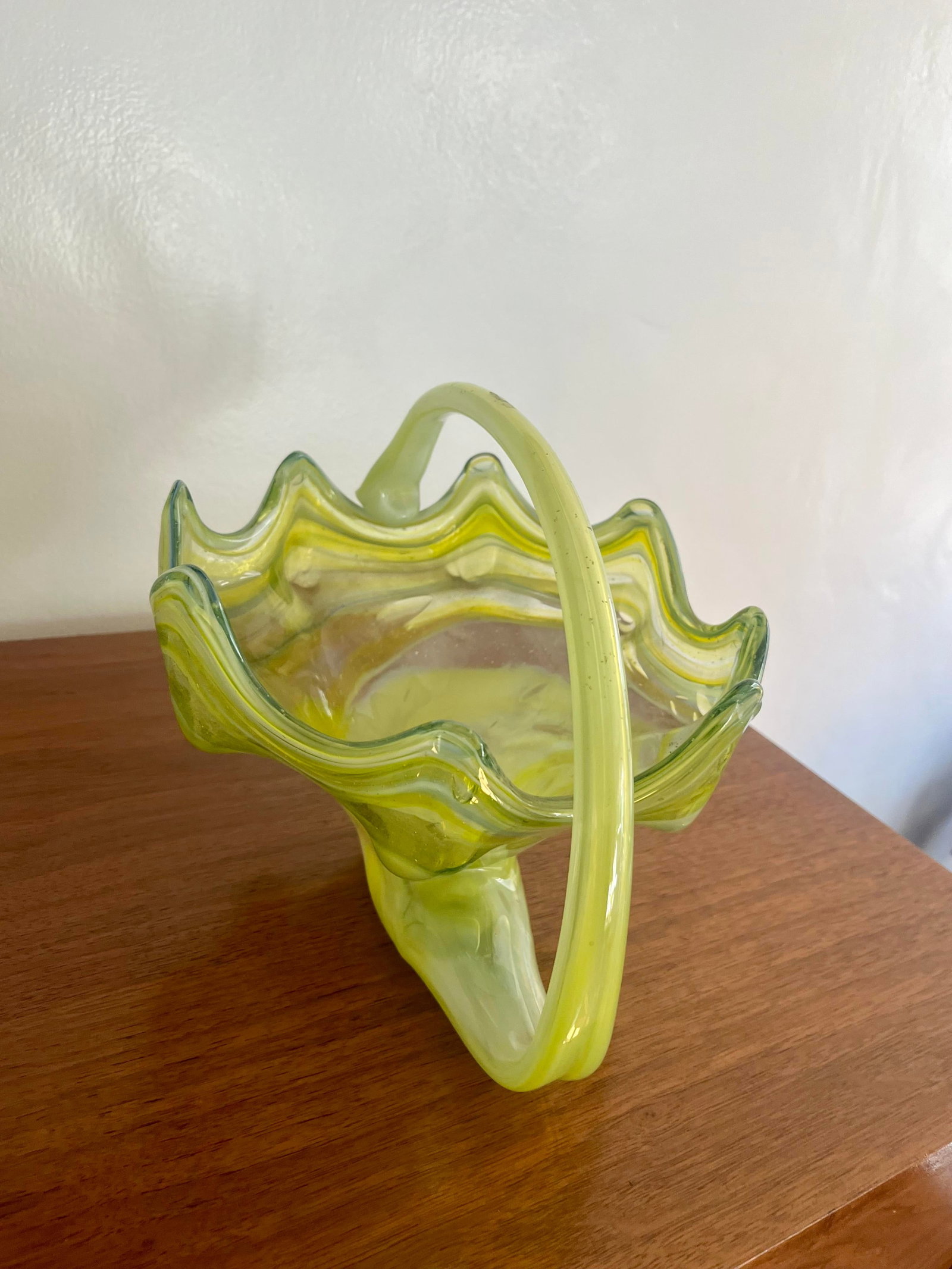Vintage Murano Attributed Glass Basket - 2